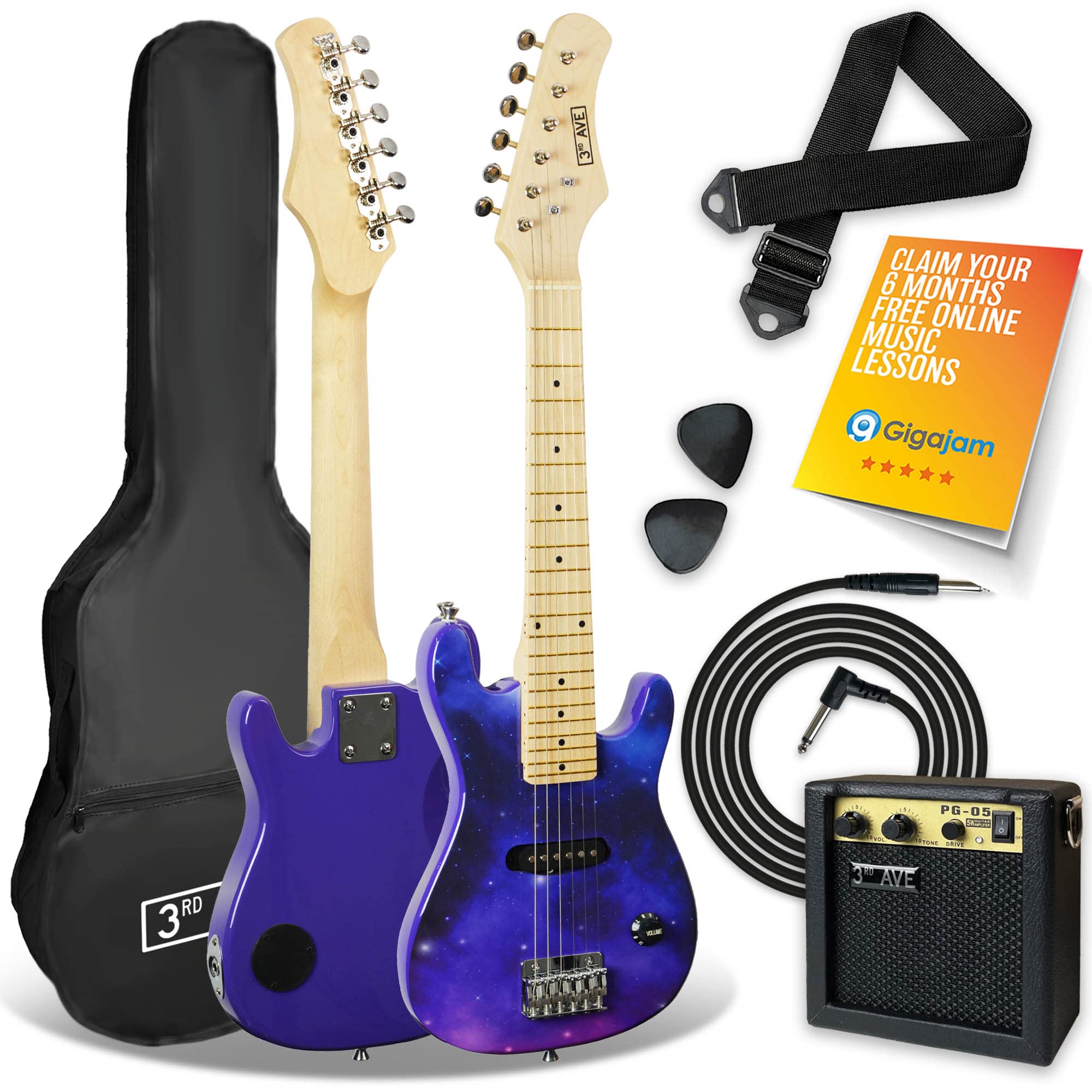 3rd Avenue, pack guitare électrique 1/4 enfant avec ampli 5 W