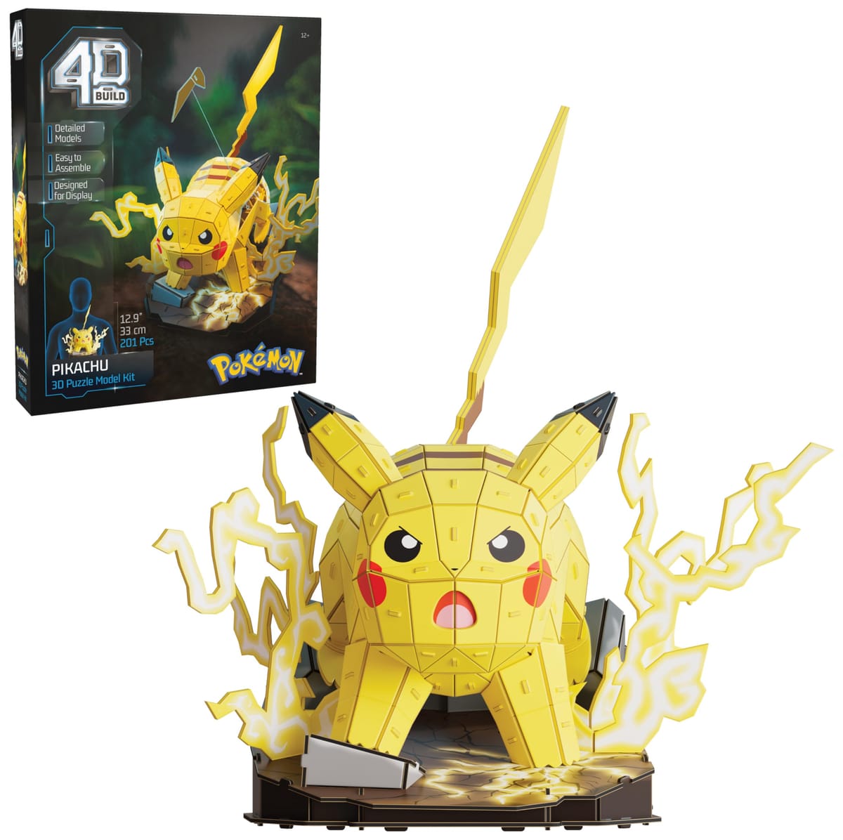 Puzzle 3D 4D Build Pokémon Pikachu, maquette en carton de 201 pièces — idée cadeau