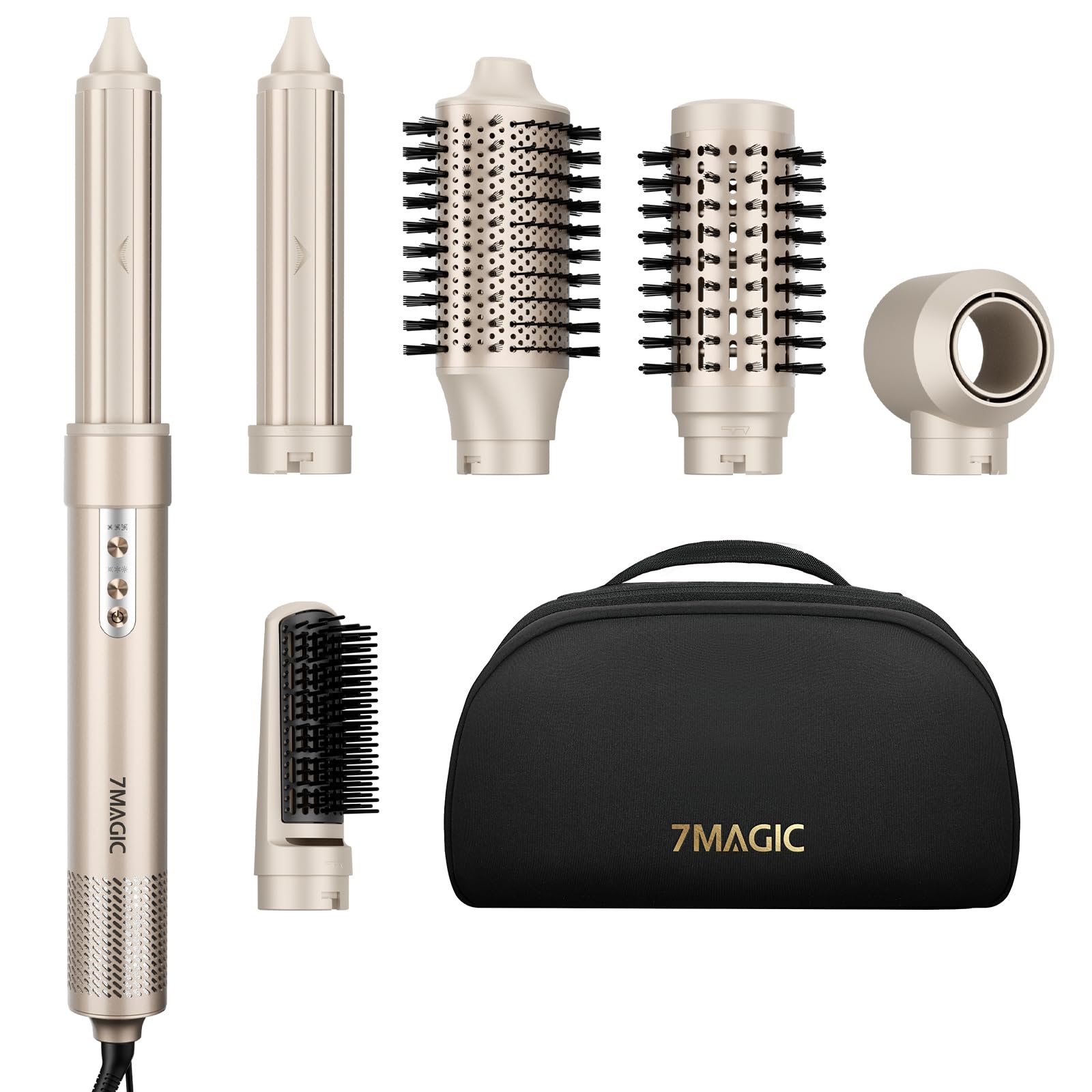 7MAGIC Air Styler 6 en 1, sèche-cheveux ionique et boucleur automatique — idée cadeau original