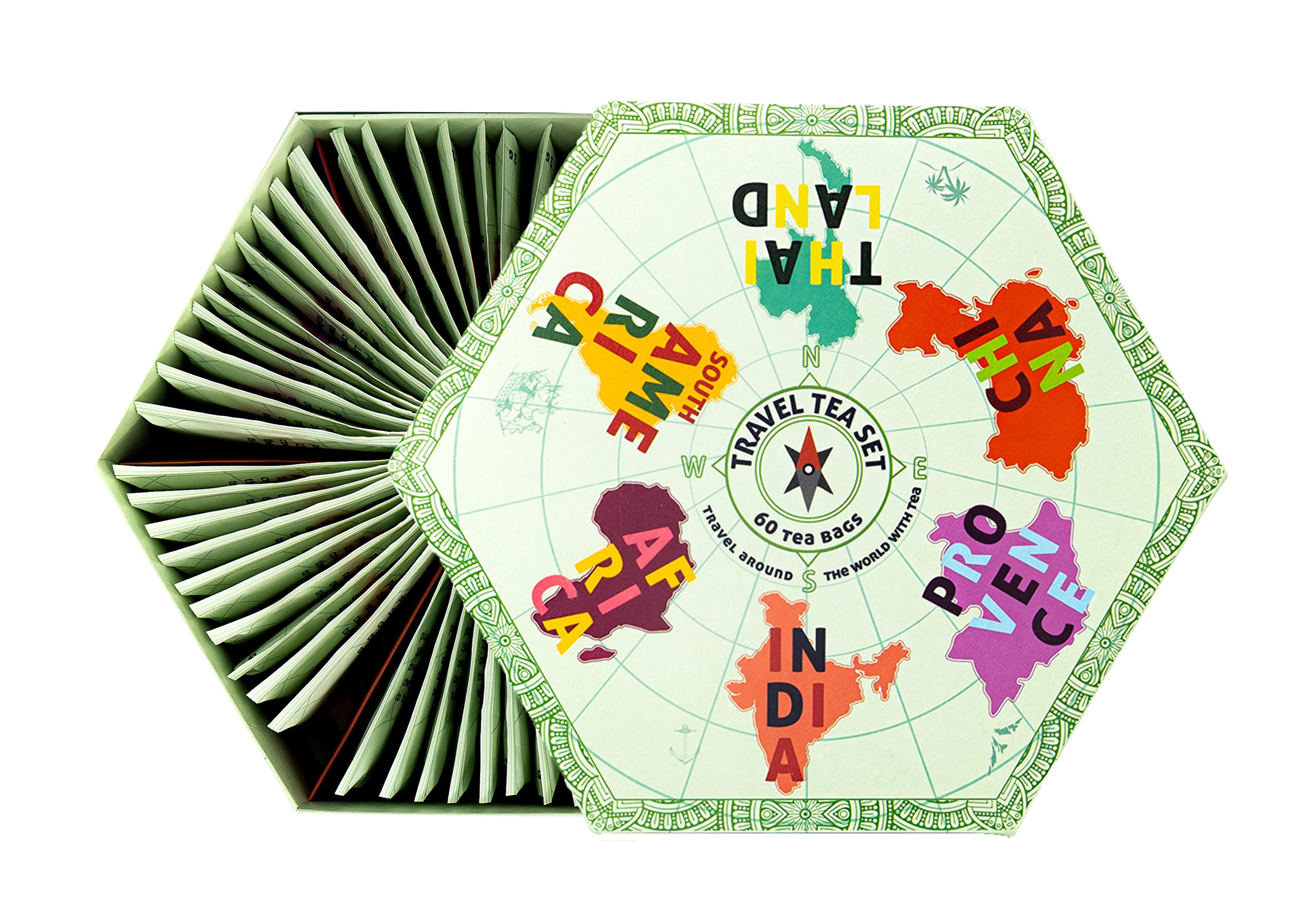 Acorus, coffret thés et infusions du tour du monde, 60 sachets — idée cadeau