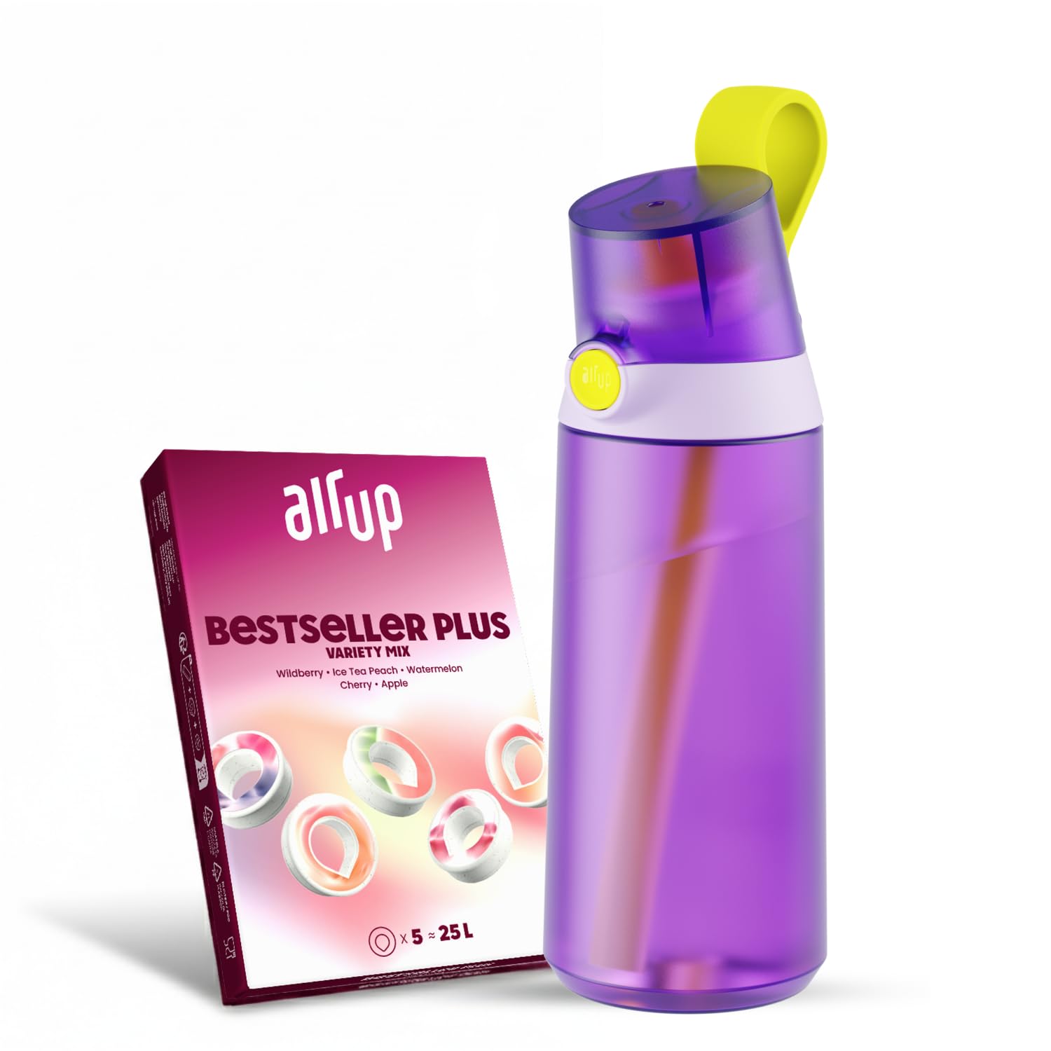 La gourde air up Click Squid avec 5 pods de parfum — cadeau drôle