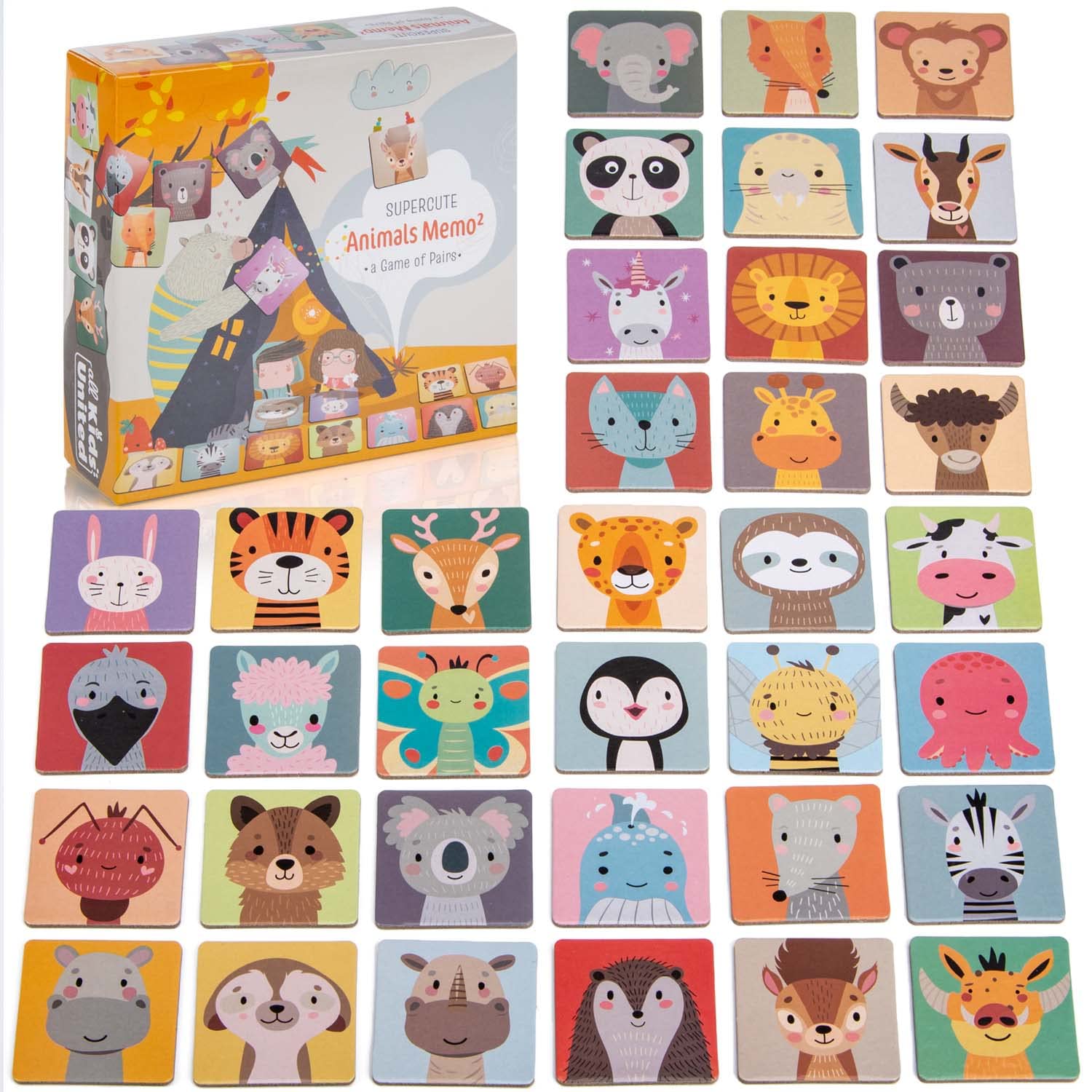 All Kids United, memory de 72 cartes animaux dès 2 ans — idée cadeau