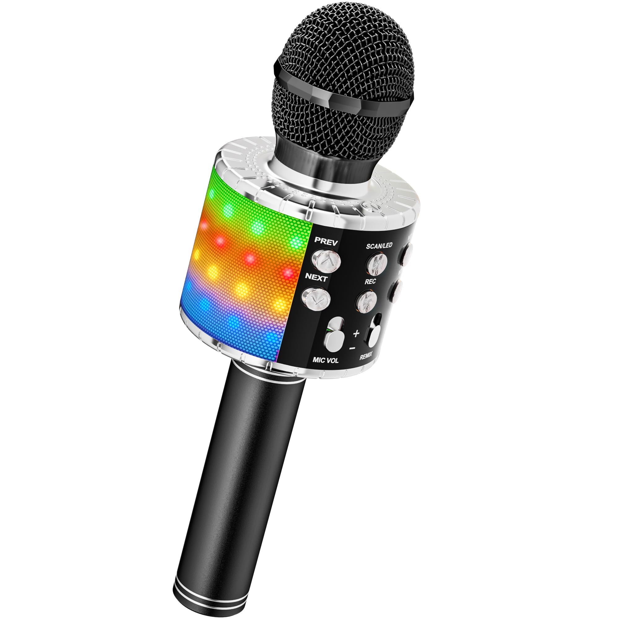 Ankuka, micro karaoké Bluetooth sans fil à lumières LED
