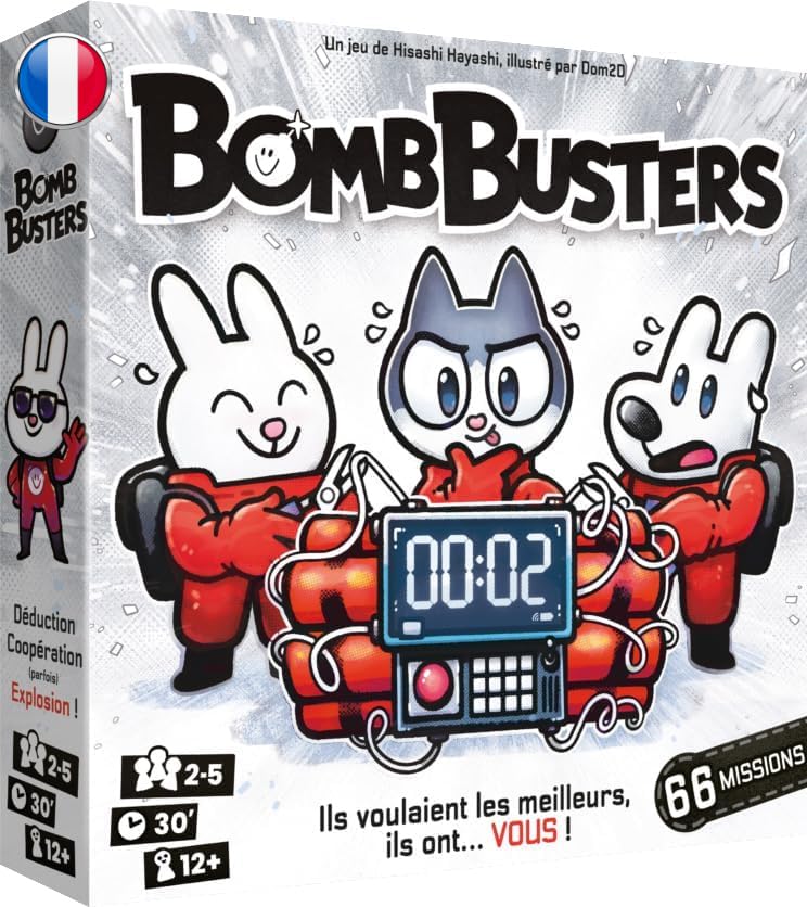 Asmodee Bomb Busters, jeu de société coopératif et stratégique de 30 minutes — idée cadeau original