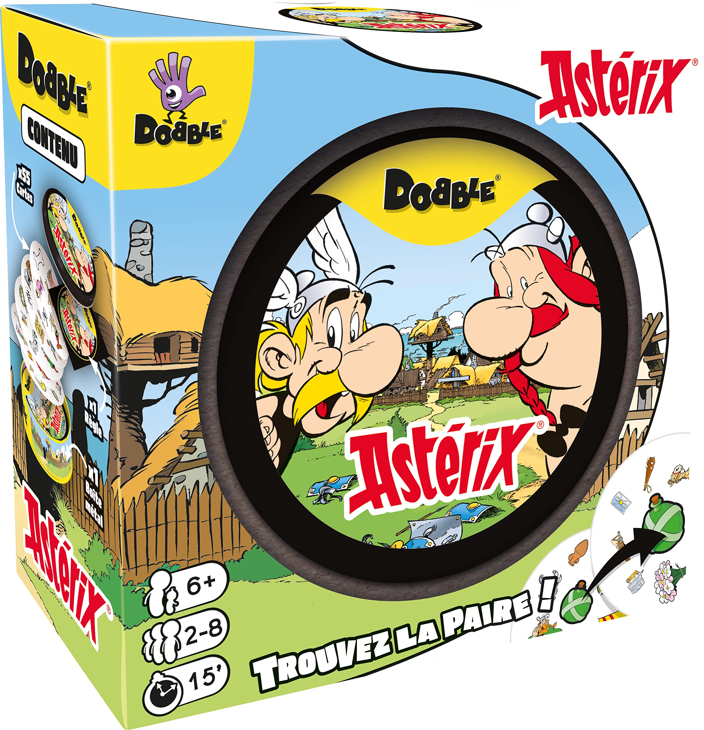 Asmodee Dobble Astérix, jeu d'observation dès 6 ans — idée cadeau