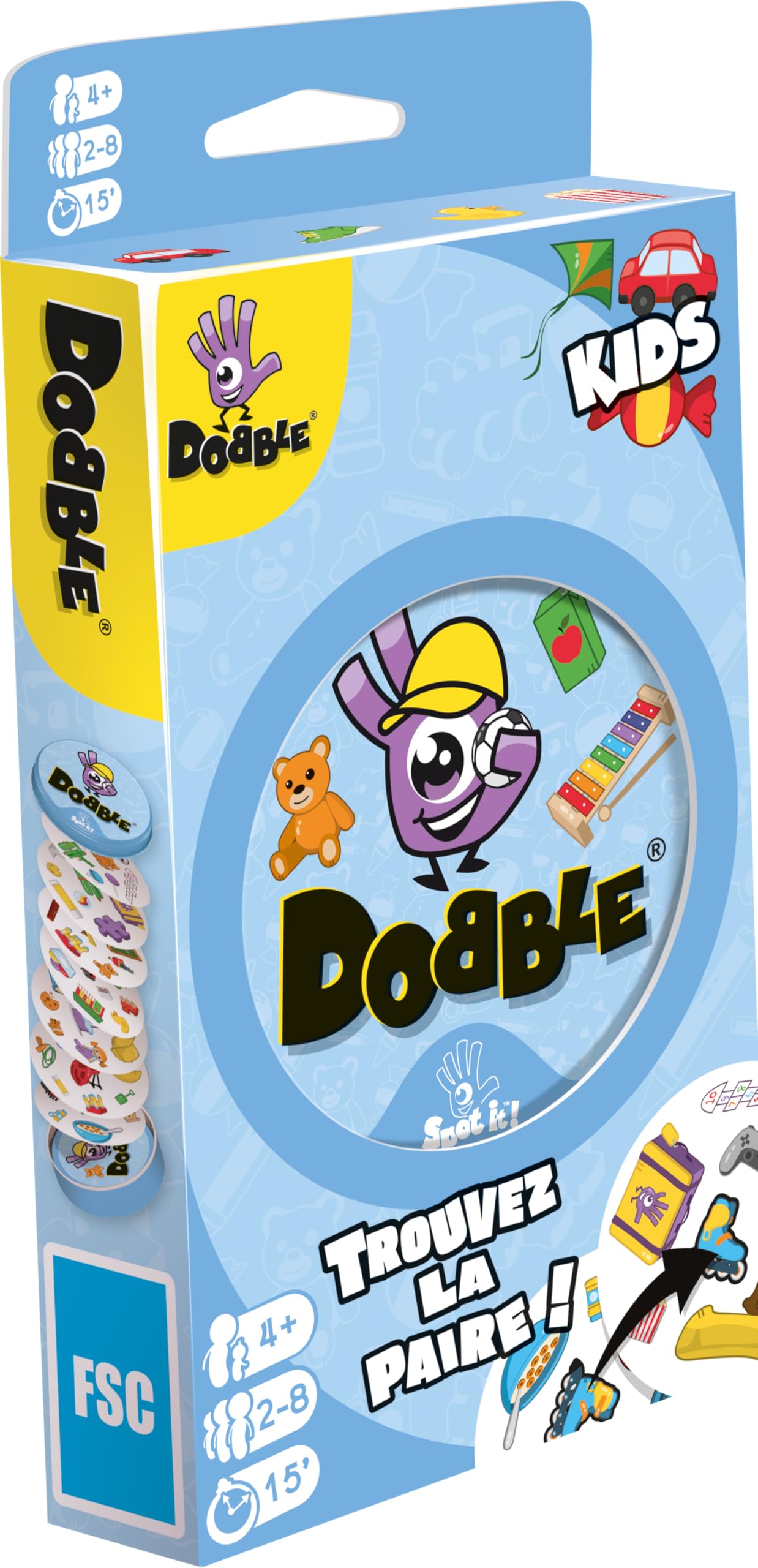 Asmodee, Dobble Kids, jeu de cartes dès 4 ans — cadeau drôle et insolite