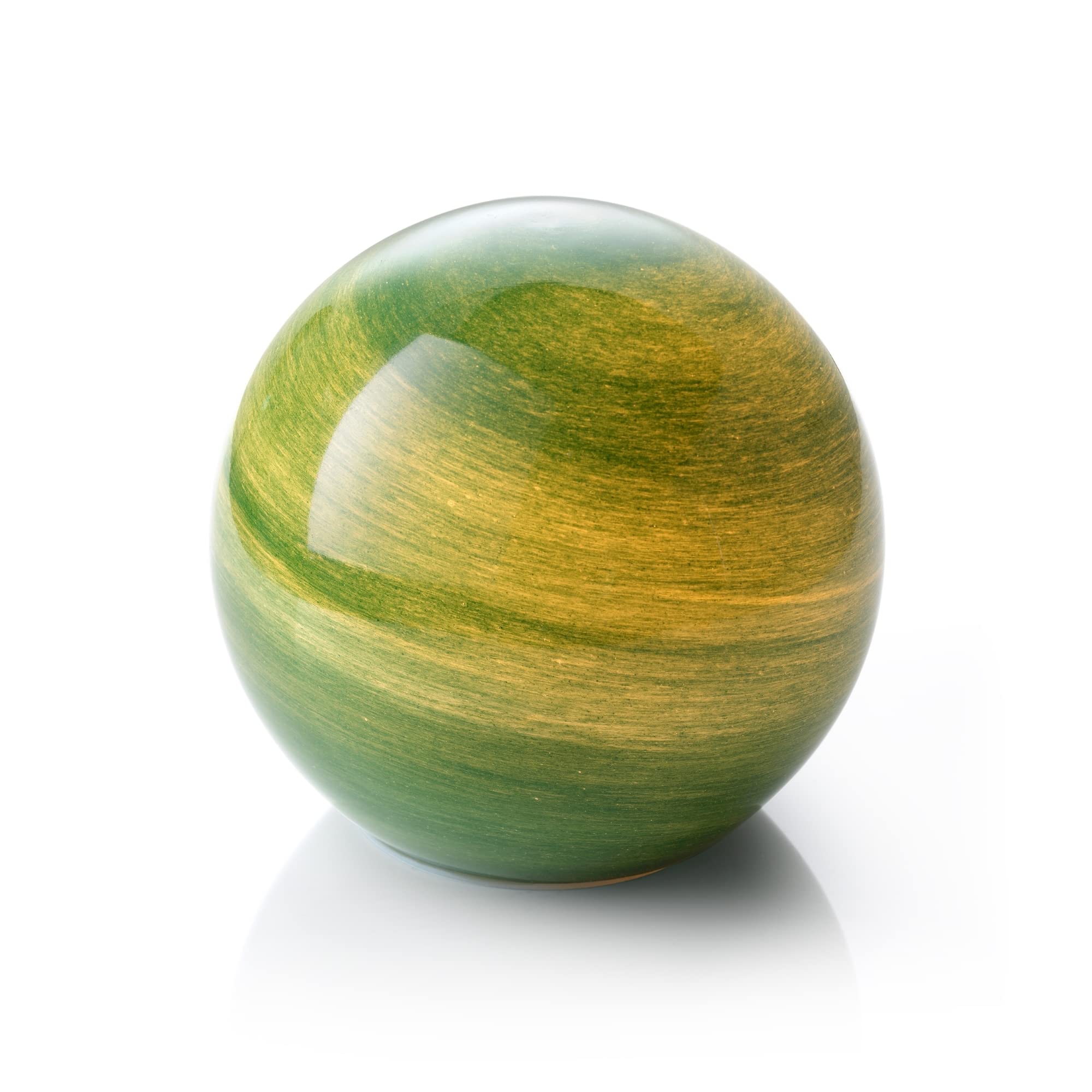 Auraglow, lampe planète en verre soufflé, Jade — idée cadeau
