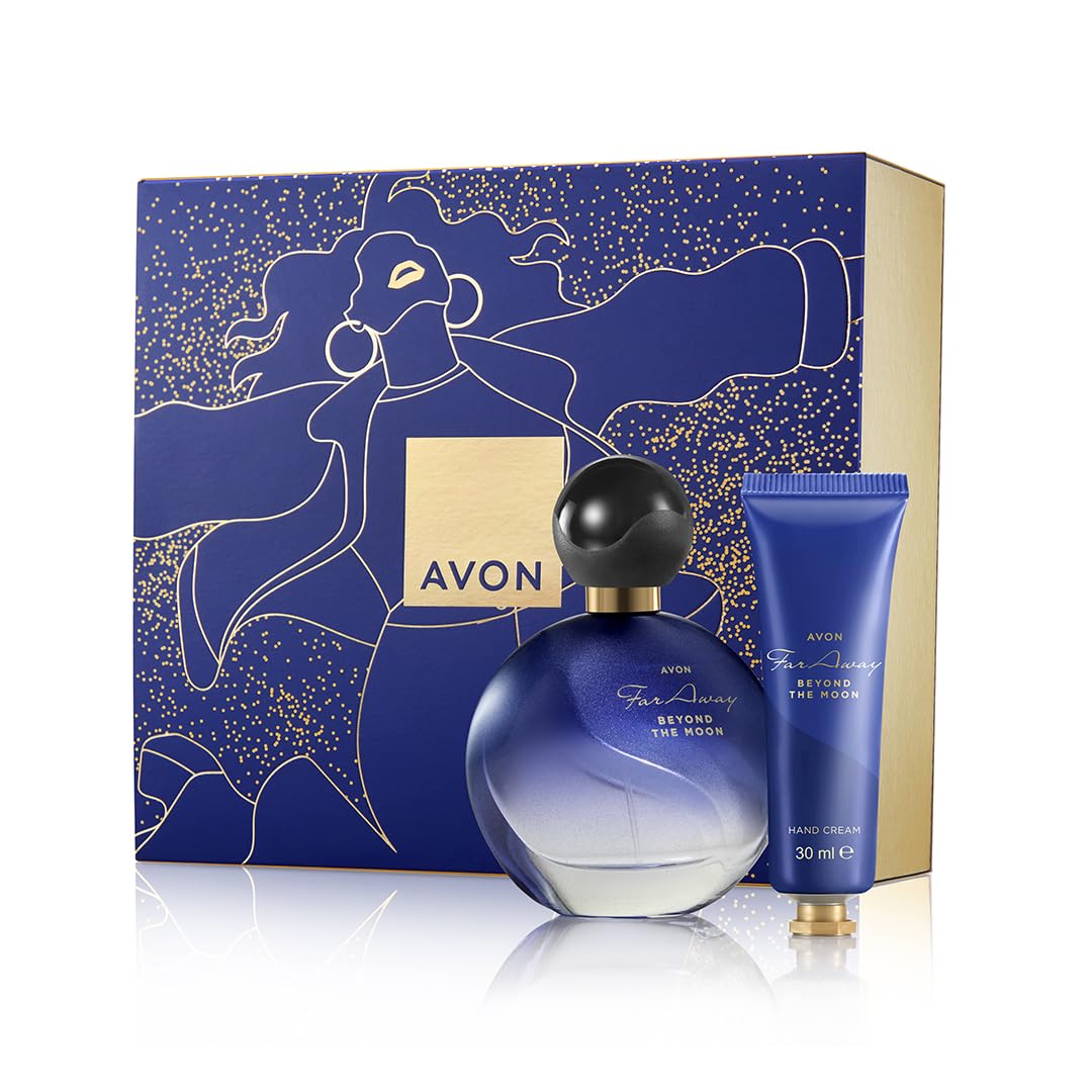 Avon Far Away Beyond The Moon, coffret eau de parfum et crème mains — idée cadeau