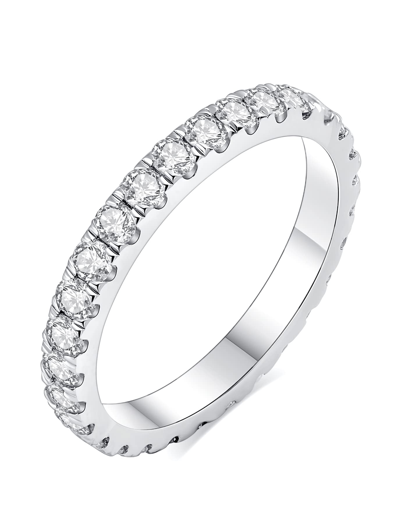 La bague moissanite éternelle empilable argent 925 — cadeau drôle