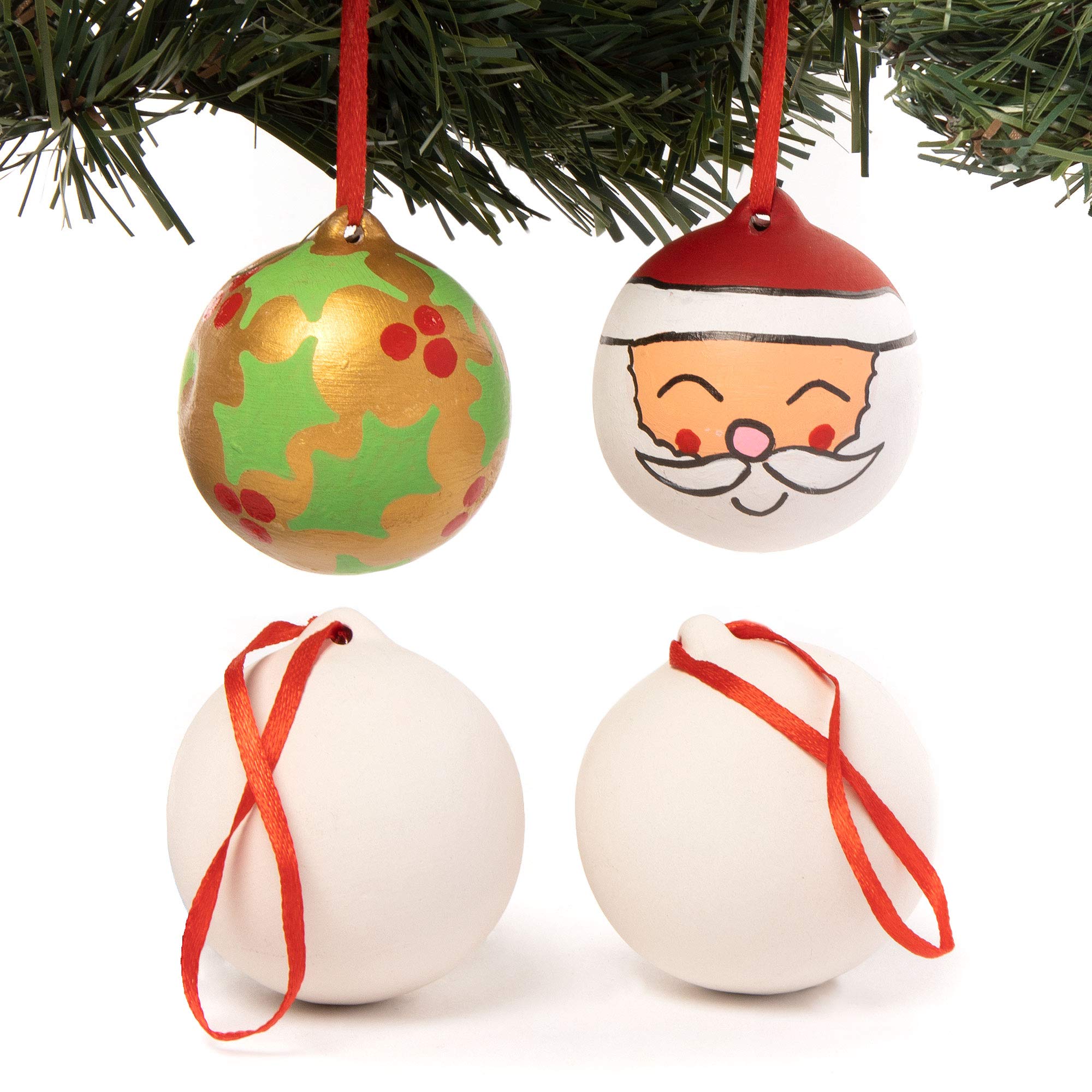 Baker Ross, boules de Noël en céramique à peindre — idée cadeau