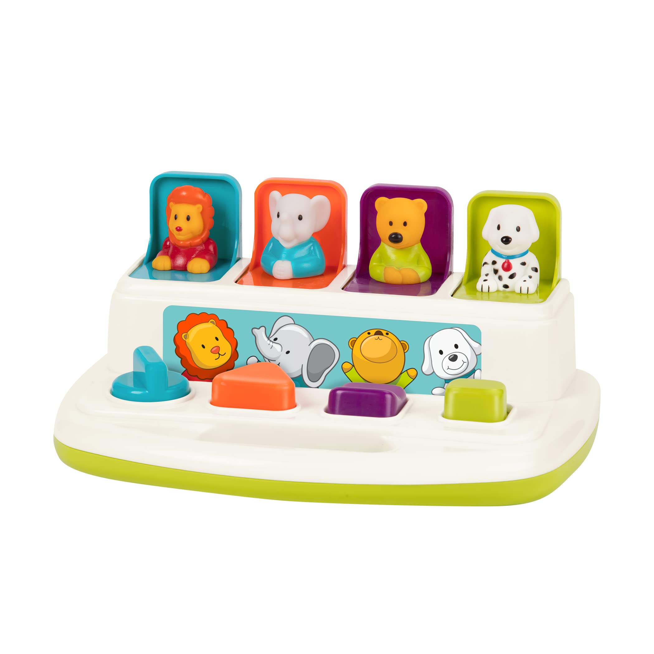 Battat Pop-Up Pals, jouet à surprise 4 animaux — idée cadeau