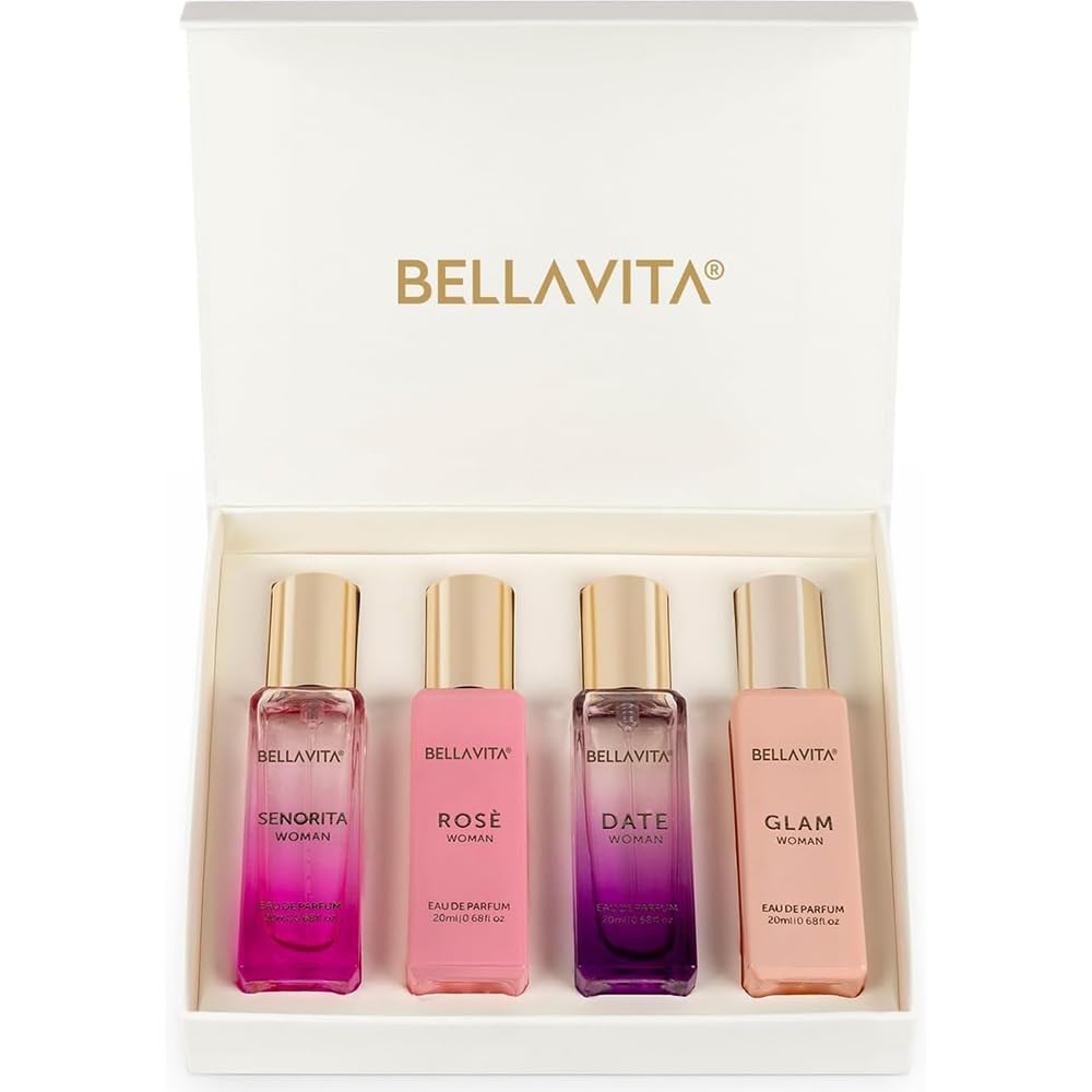Le coffret Bellavita de 4 parfums femme de 20 ml — cadeau drôle et insolite