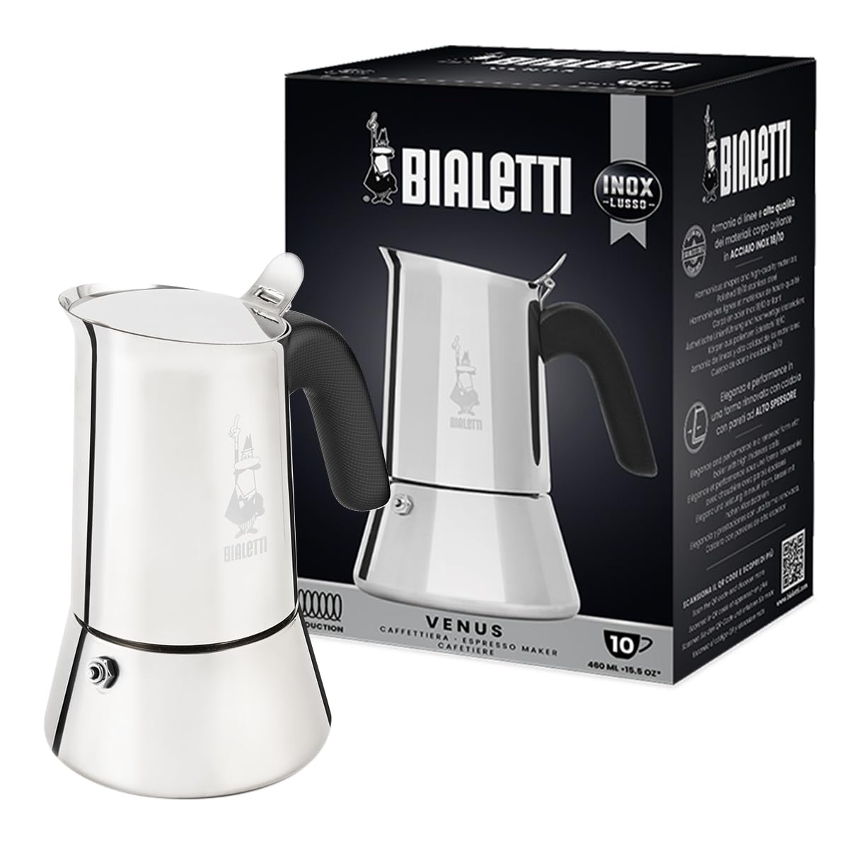 Bialetti New Venus Induction, la cafetière italienne inox — cadeau drôle et insolite