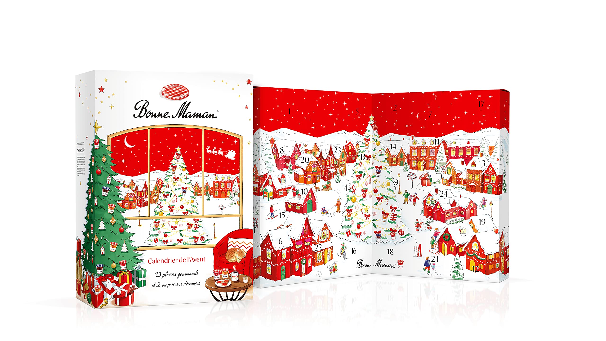 Bonne Maman, calendrier de l'Avent de 24 petits pots de confiture — cadeau drôle et insolite