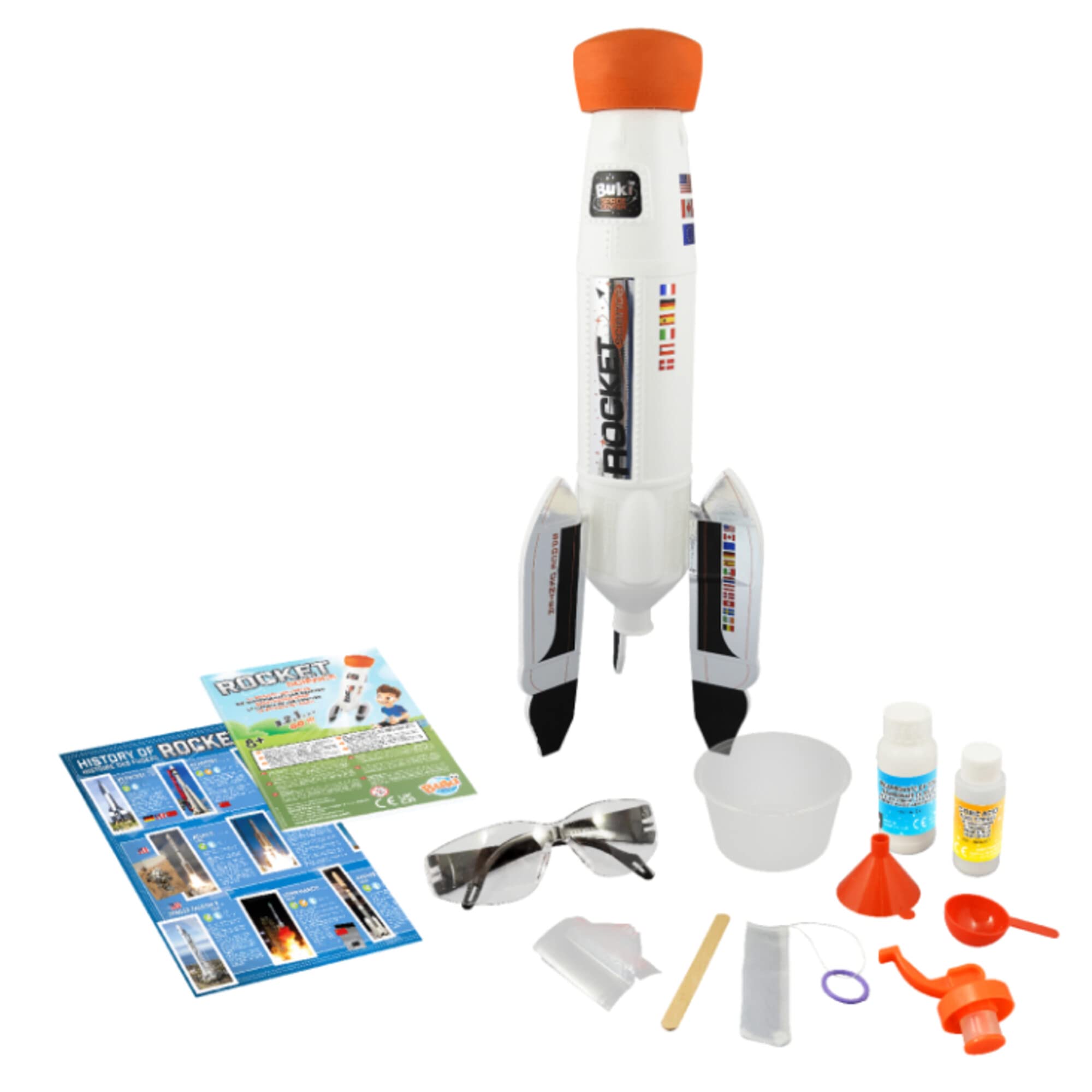 Buki Rocket Science, fusée à propulsion et 5 lancements — cadeau drôle et insolite