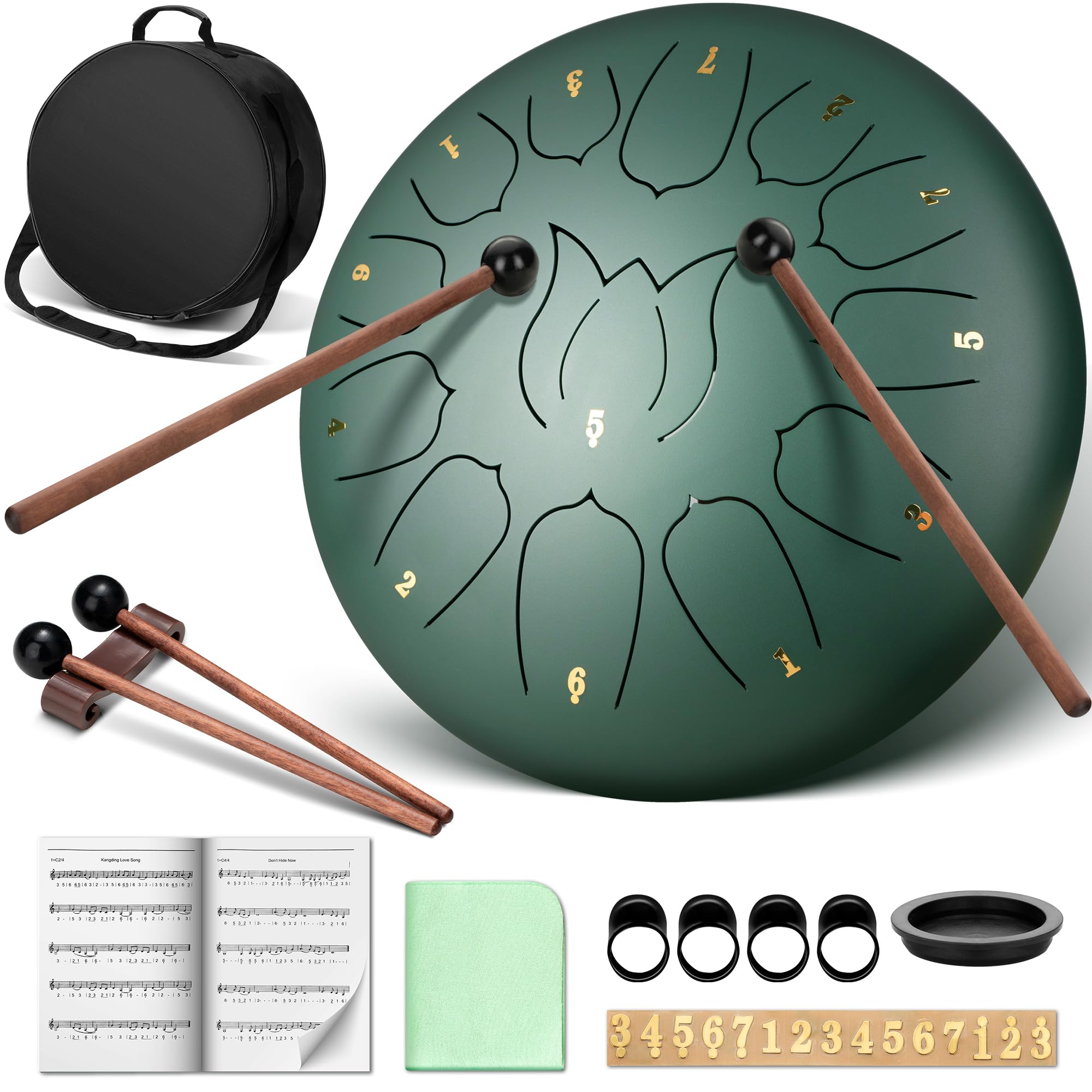 CAHAYA tongue drum 12 pouces, 13 notes en do majeur — cadeau drôle et insolite