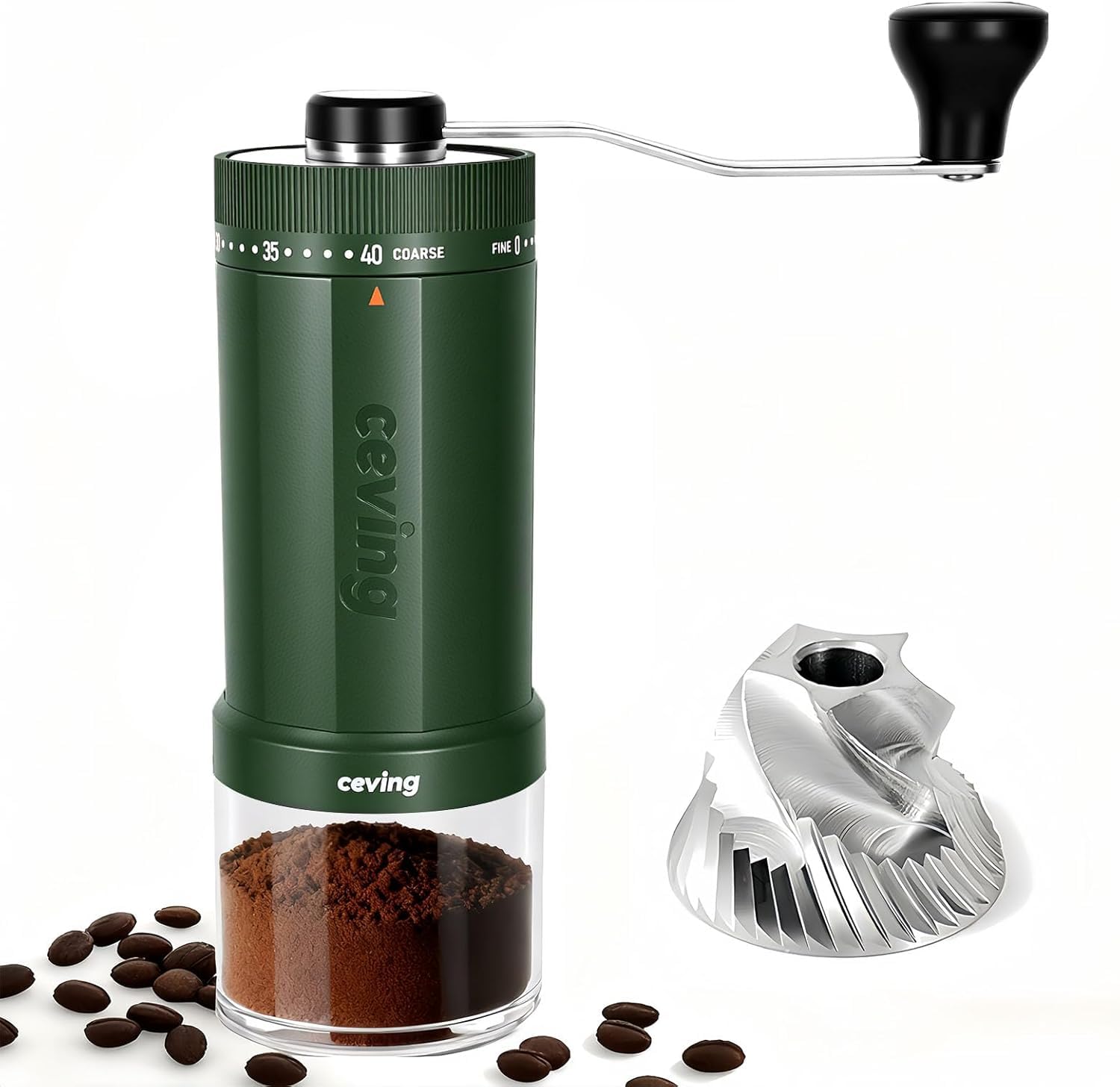 Moulin à café manuel CEVING 60 g, 40 réglages — idée cadeau
