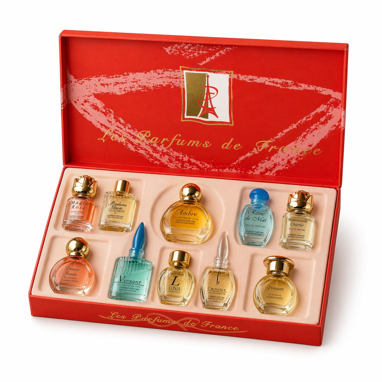 Le coffret Charrier Parfums Top Ten de 10 miniatures — cadeau drôle et insolite