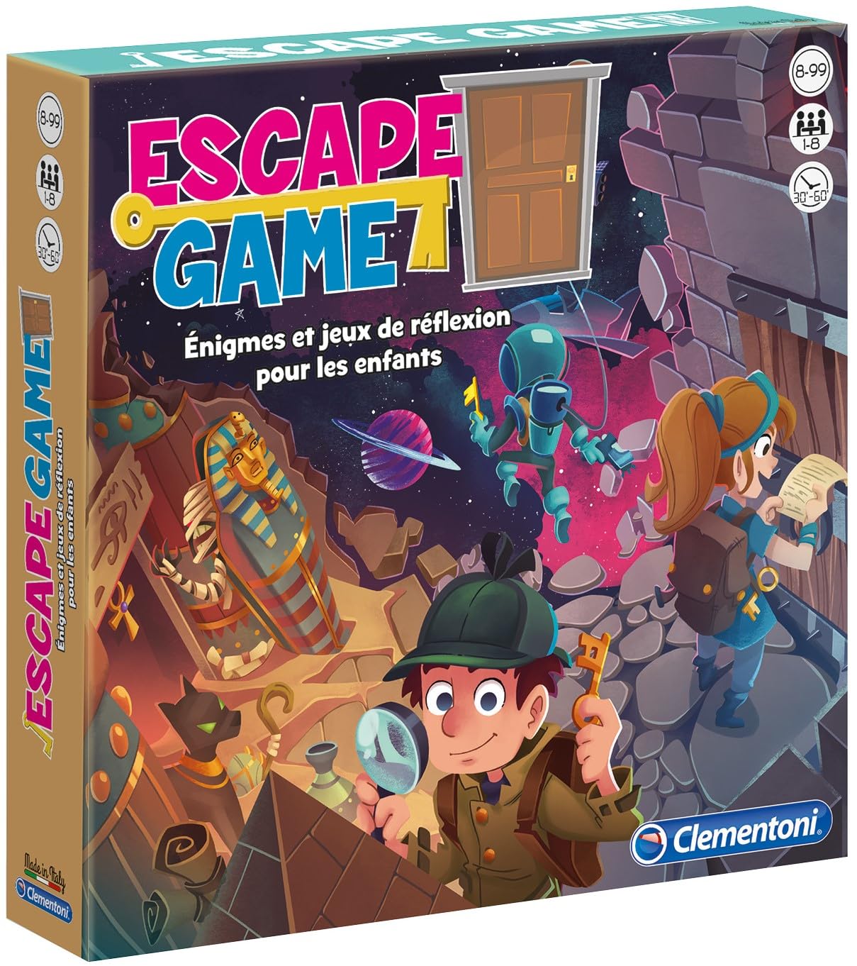 Clementoni Escape Game, 3 aventures dès 8 ans — cadeau drôle et insolite