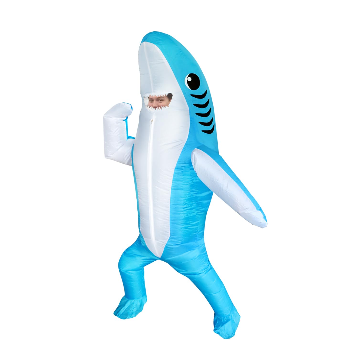 FXICH Déguisement Requin Bleu Gonflable pour Adulte/Enfant — cadeau drôle