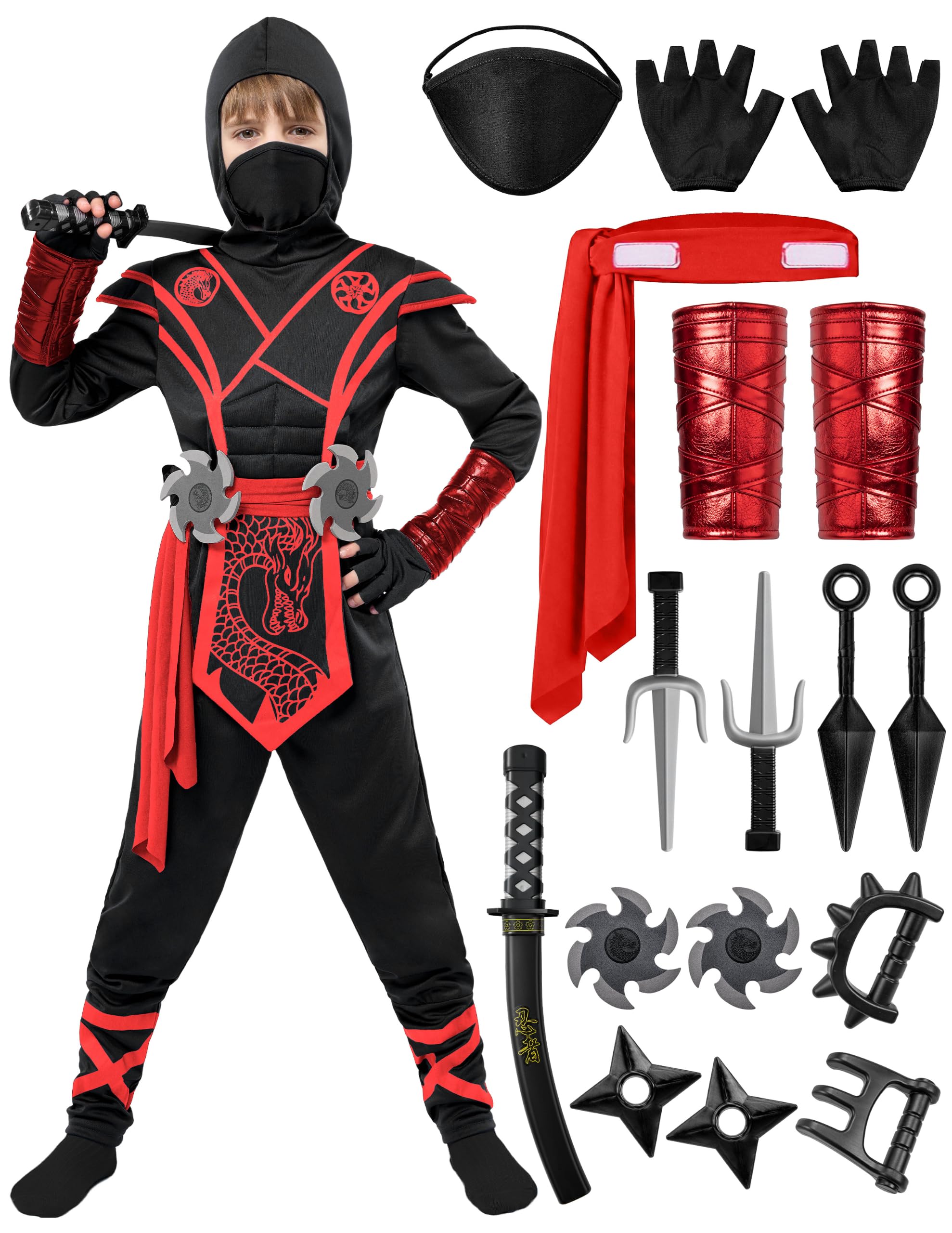 Spooktacular Creations Red Dragon Ninja Costume for Kids — funny gift