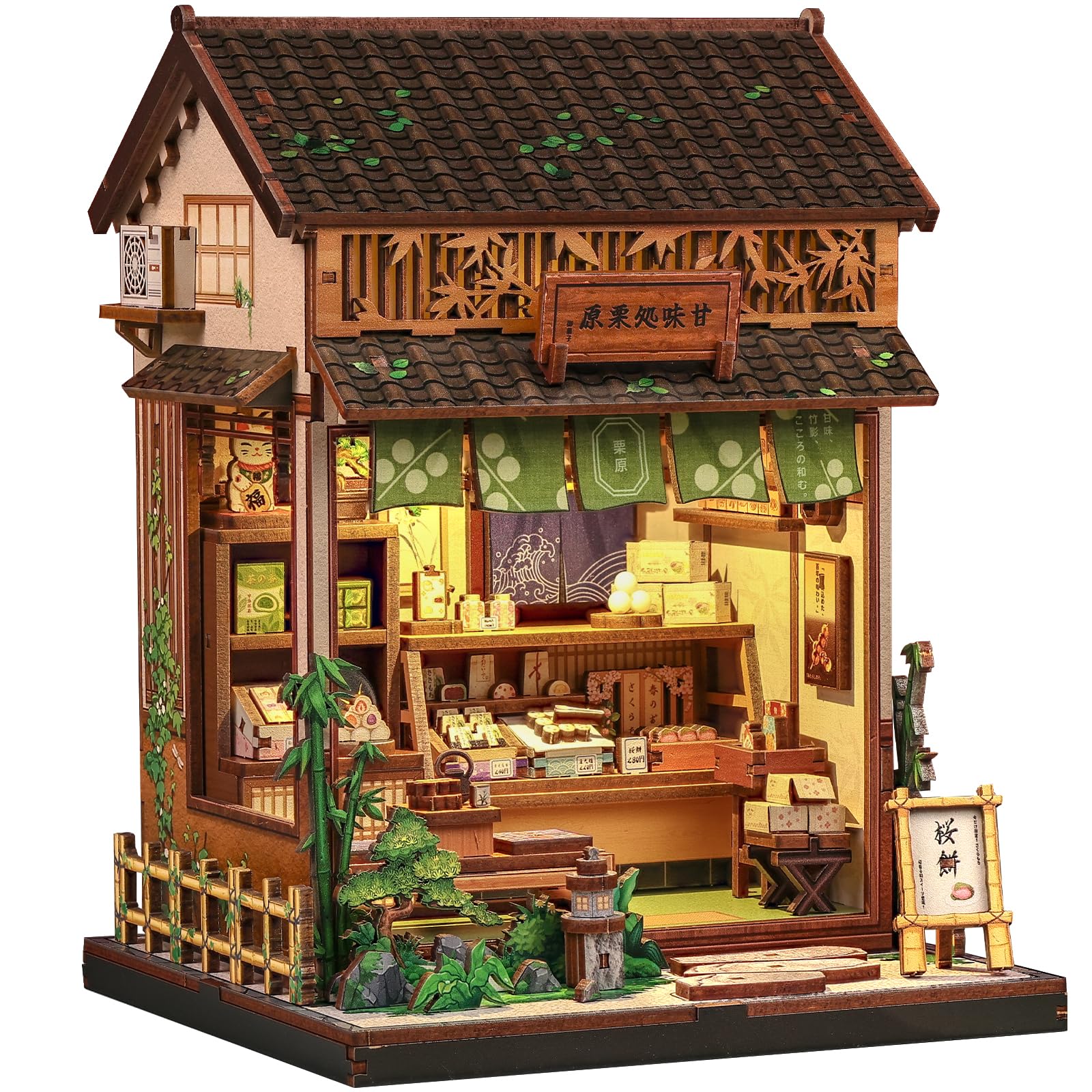 CUTEBEE Book Nook pâtisserie japonaise Wagashi, maison miniature — idée cadeau