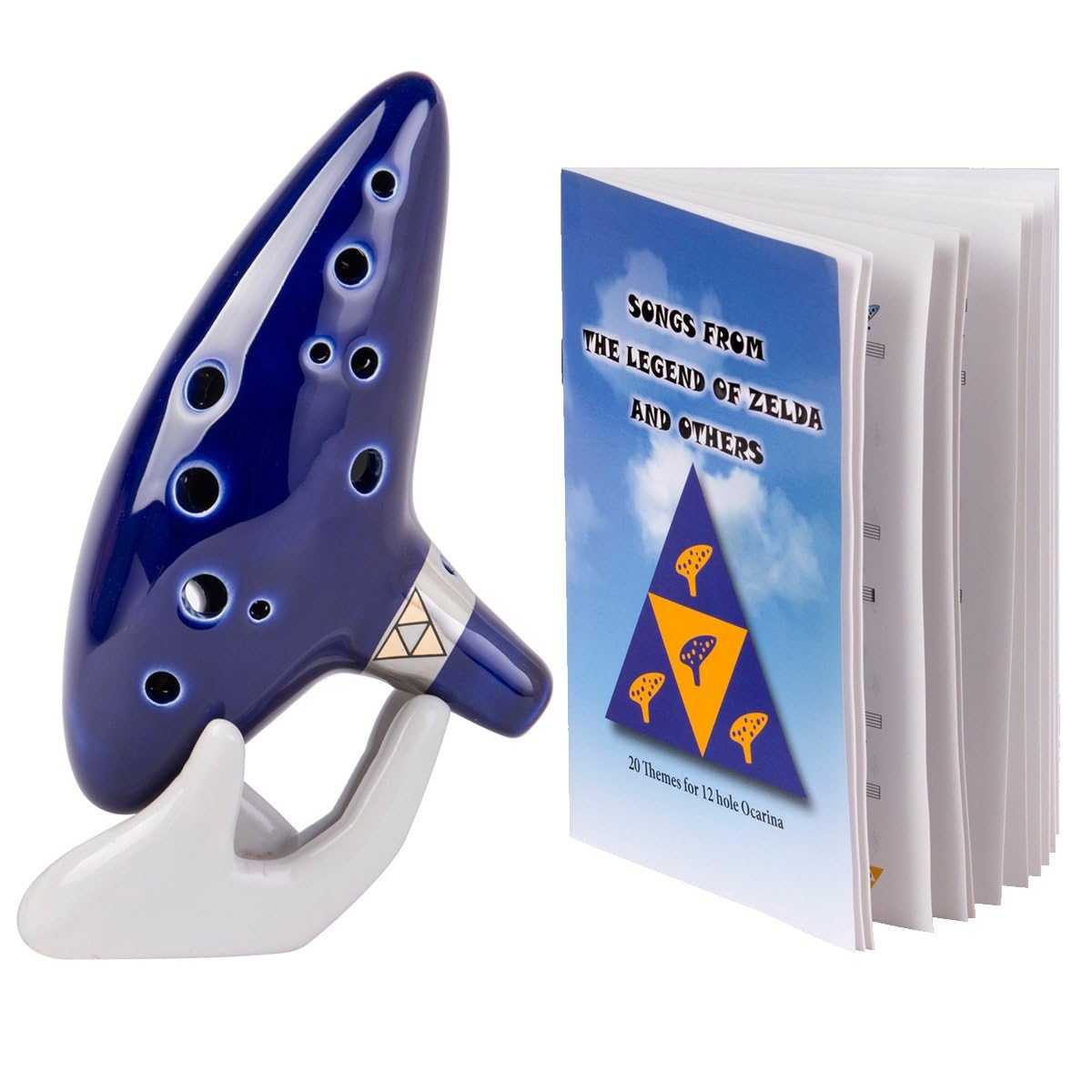 Deekec Ocarina 12 trous en céramique, livret Zelda — idée cadeau