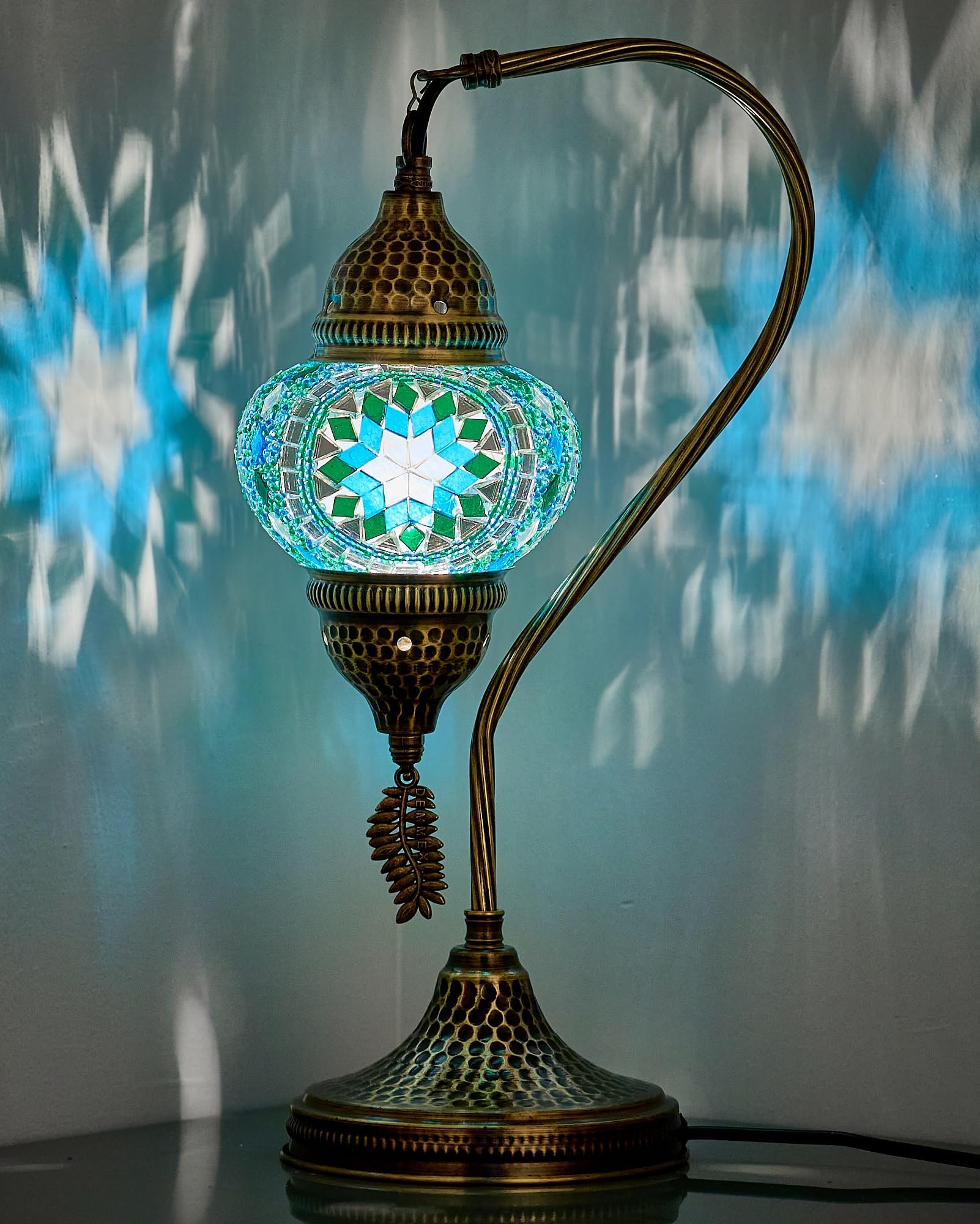 DEMMEX, lampe mosaïque turque turquoise — idée cadeau