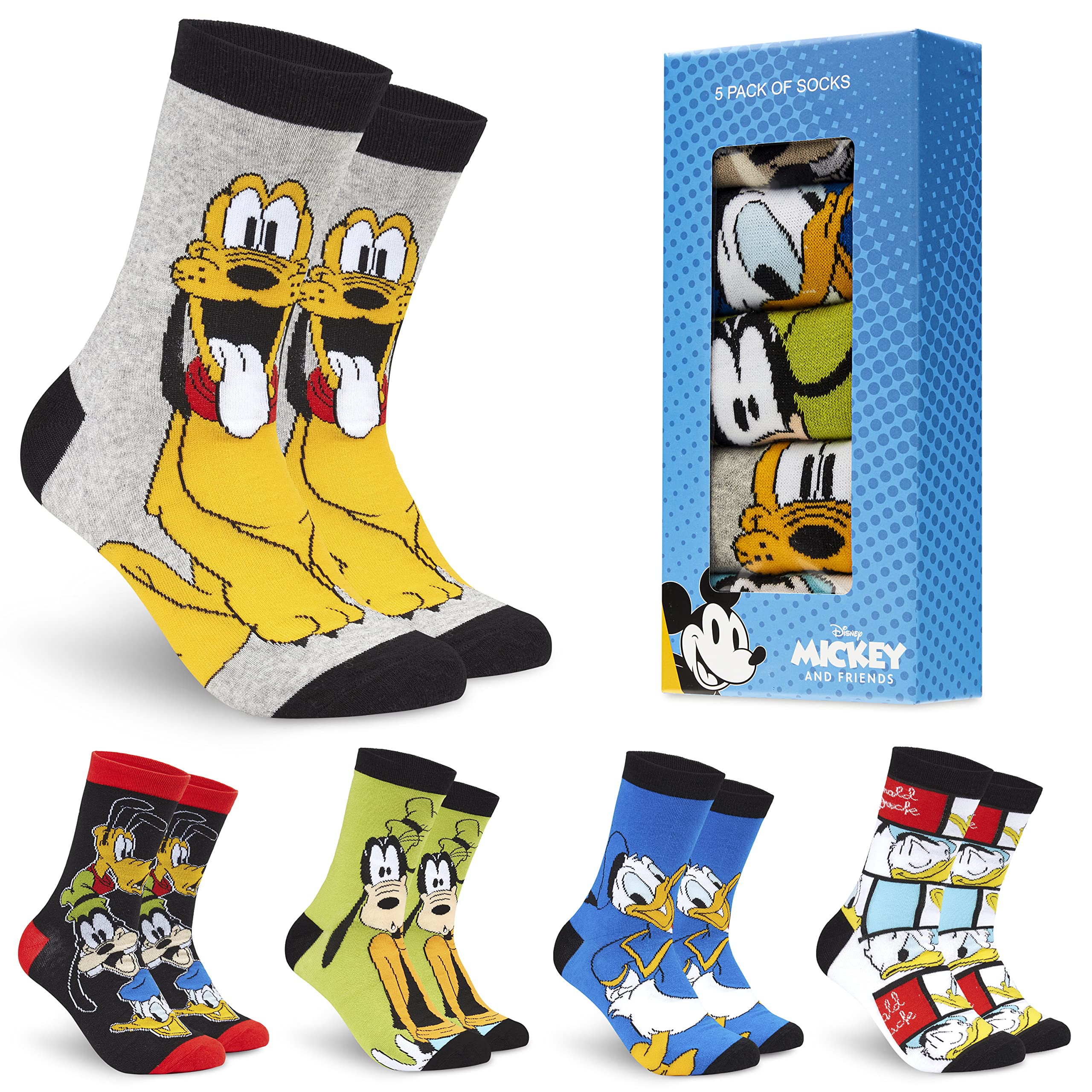 Le coffret Disney de 5 paires de chaussettes homme, Goofy — cadeau drôle et insolite