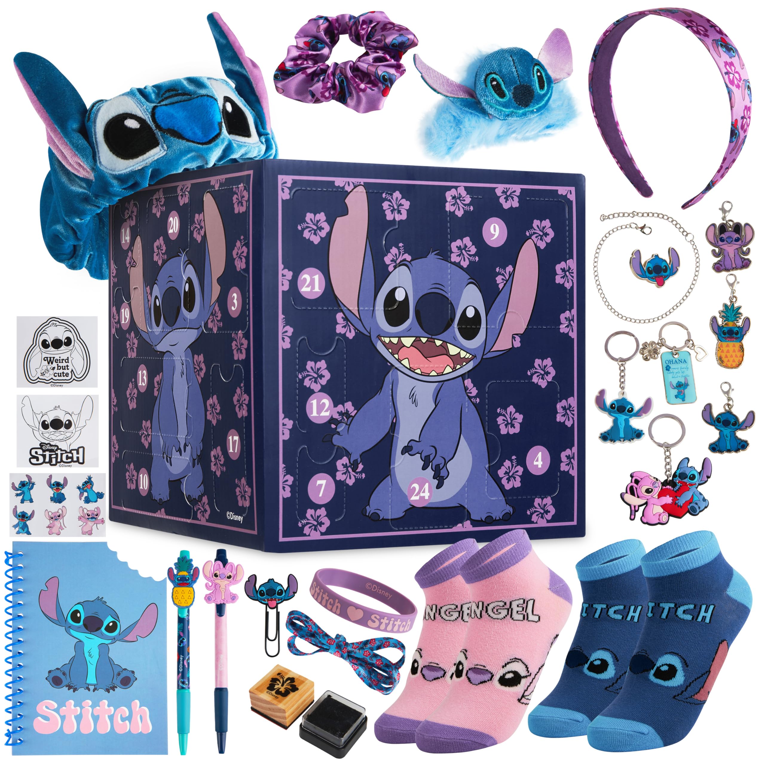 Disney Stitch, calendrier de l'Avent papeterie 2026 — idée cadeau