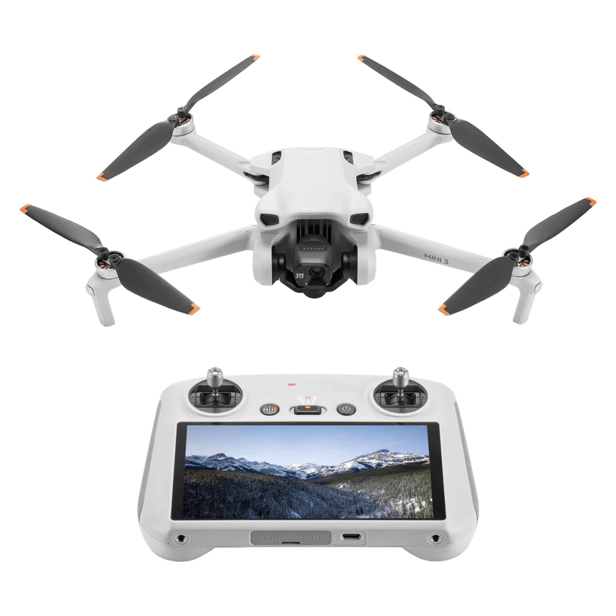 DJI Mini 3 avec DJI RC, mini drone caméra à nacelle 3 axes — idée cadeau