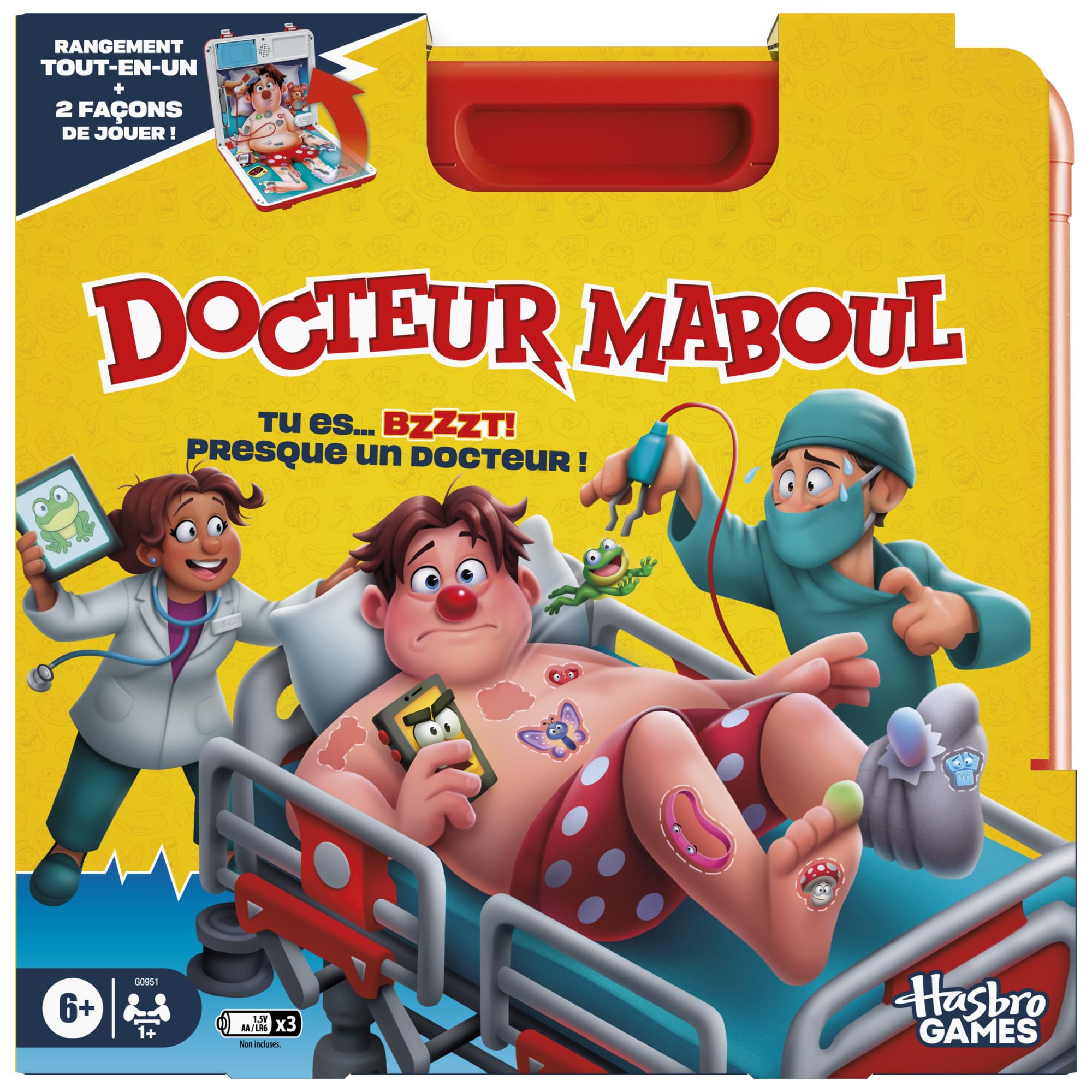 Hasbro Gaming Docteur Maboul, le jeu électronique avec mallette de transport — idée cadeau original