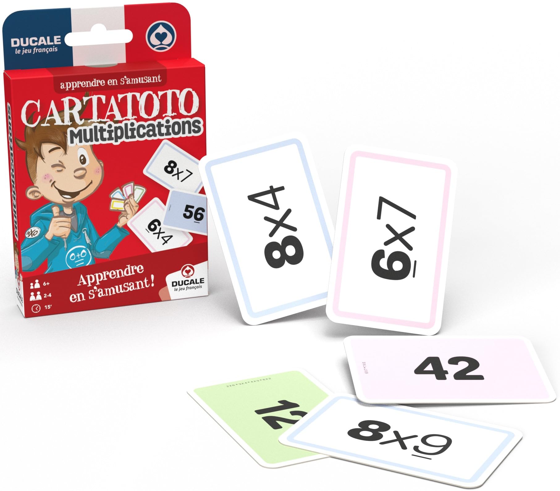 Ducale Cartatoto Multiplications, jeu de cartes éducatif — cadeau drôle et insolite