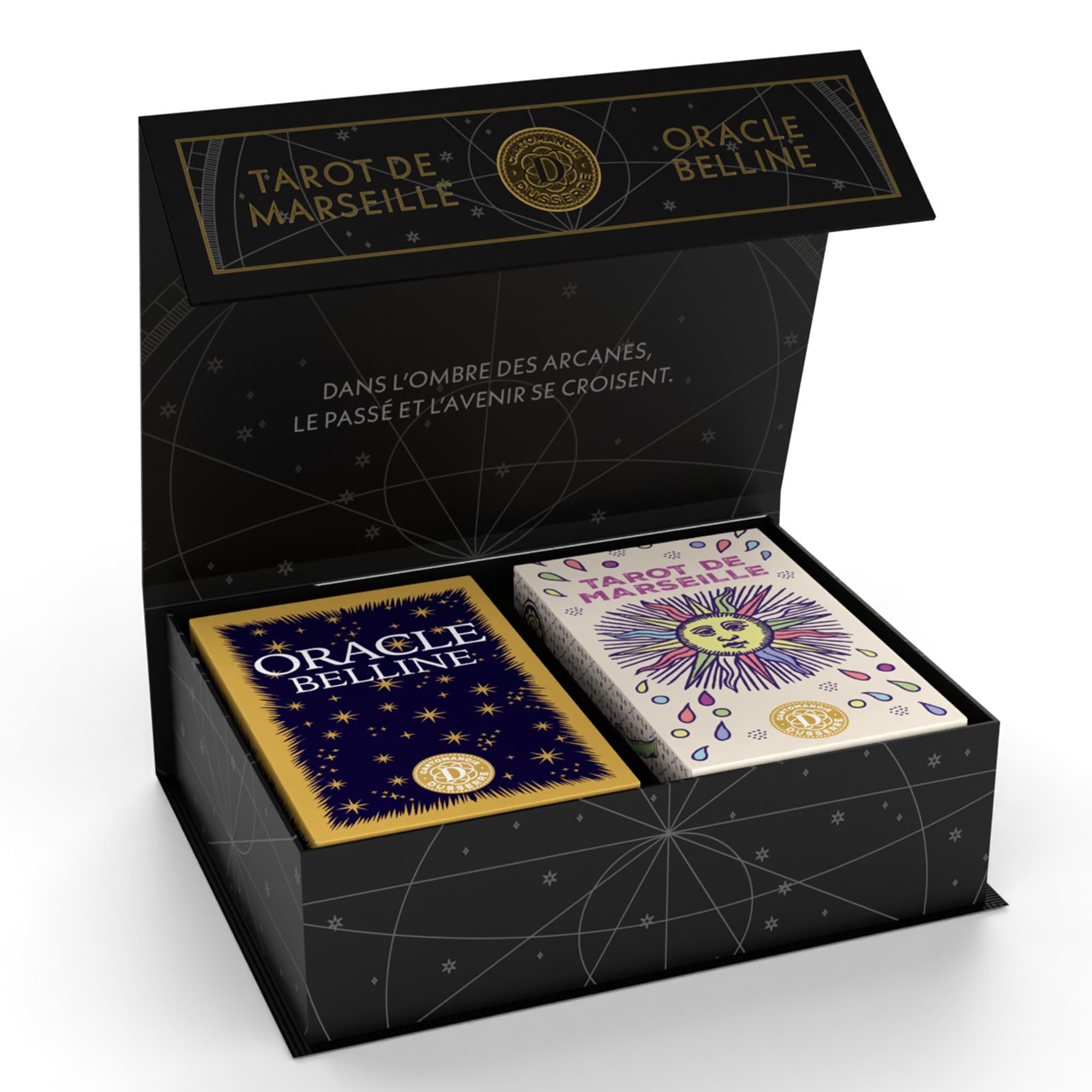 Dusserre, coffret collector mini Tarot de Marseille et Oracle Belline — idée cadeau