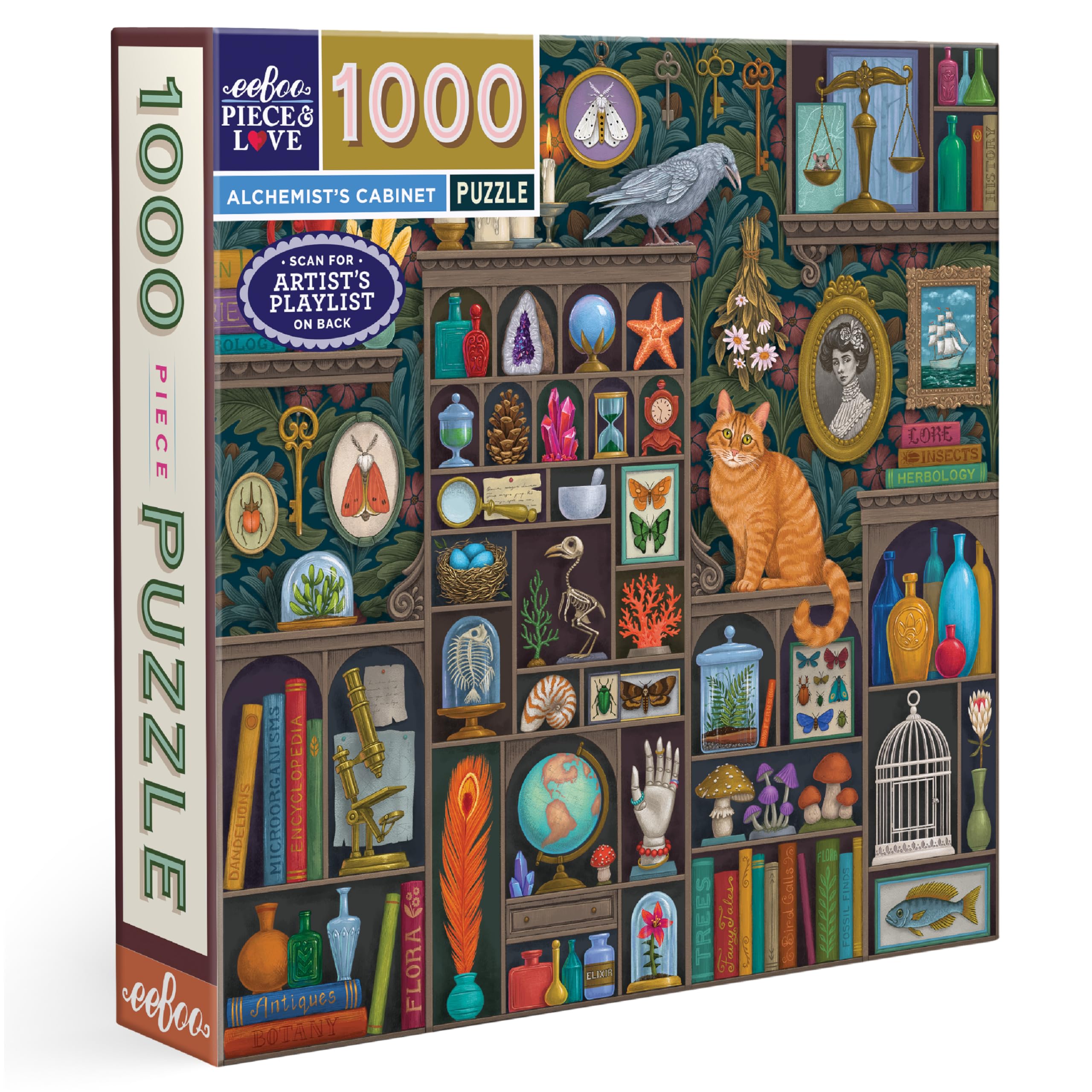 eeBoo, puzzle rond 1000 pièces Le Cabinet de l'alchimiste — idée cadeau