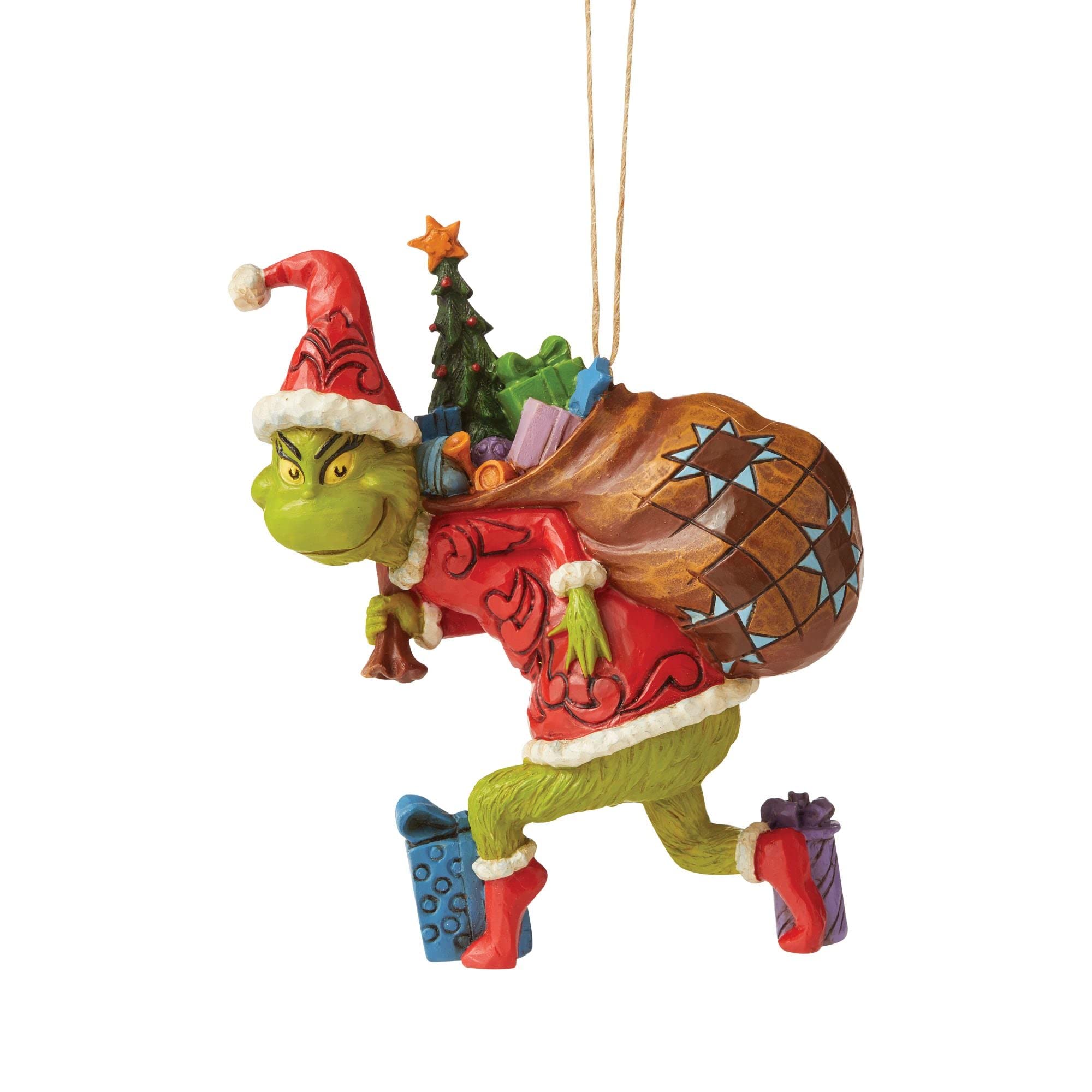 Enesco Jim Shore, le Grinch sur la pointe des pieds à suspendre — idée cadeau