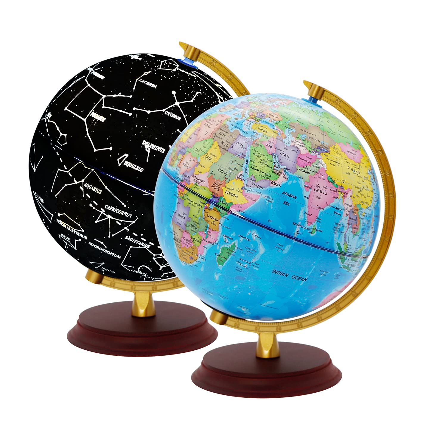 EXERZ, globe terrestre lumineux 20 cm avec constellations — idée cadeau