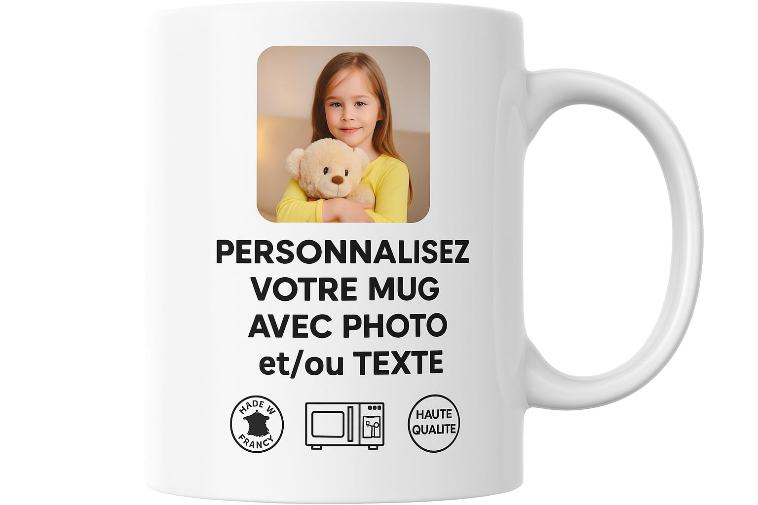 Fapadjo, mug personnalisable photo et texte, 330 ml — idée cadeau