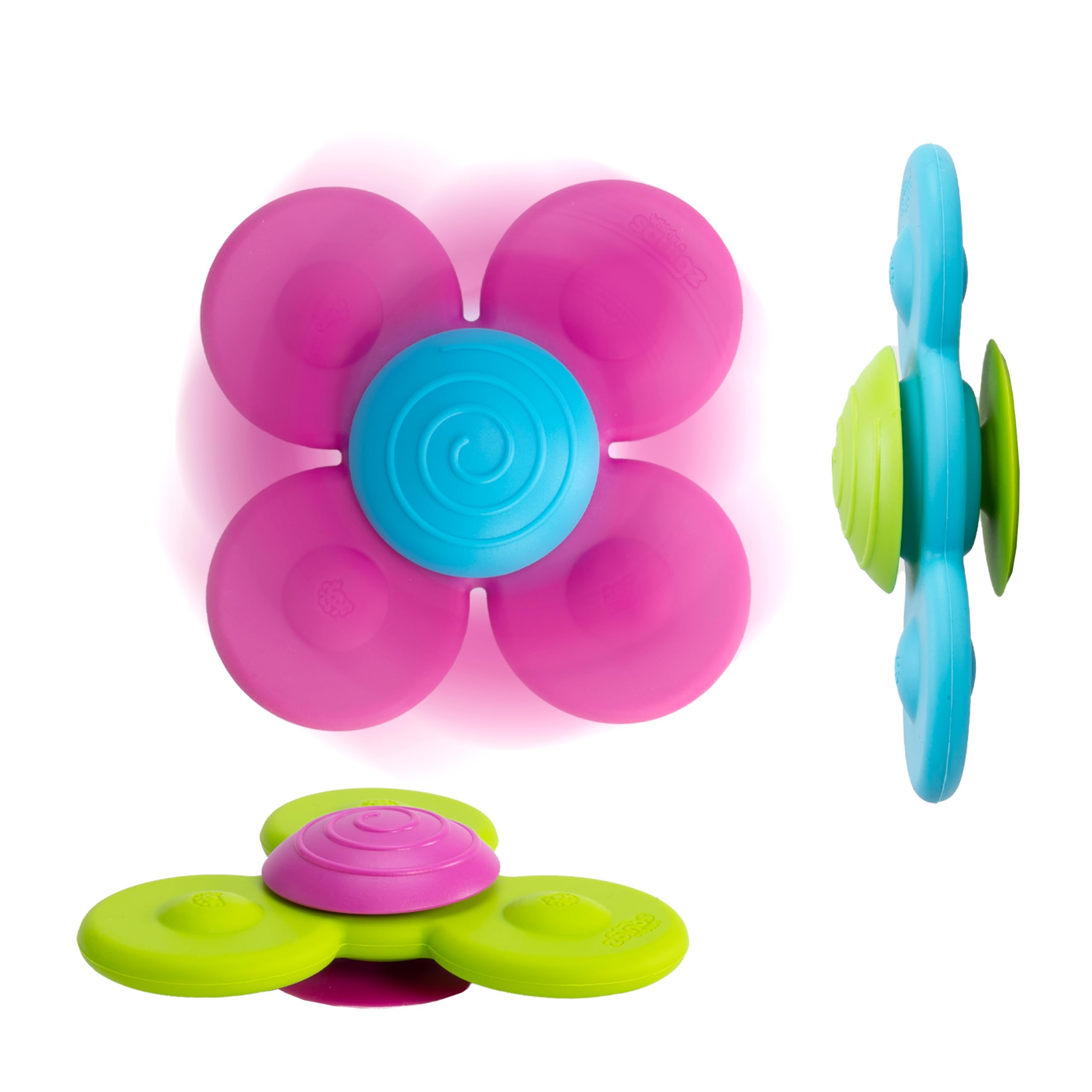 Fat Brain WhirlySquigz, 3 toupies à ventouse pour bébé — idée cadeau