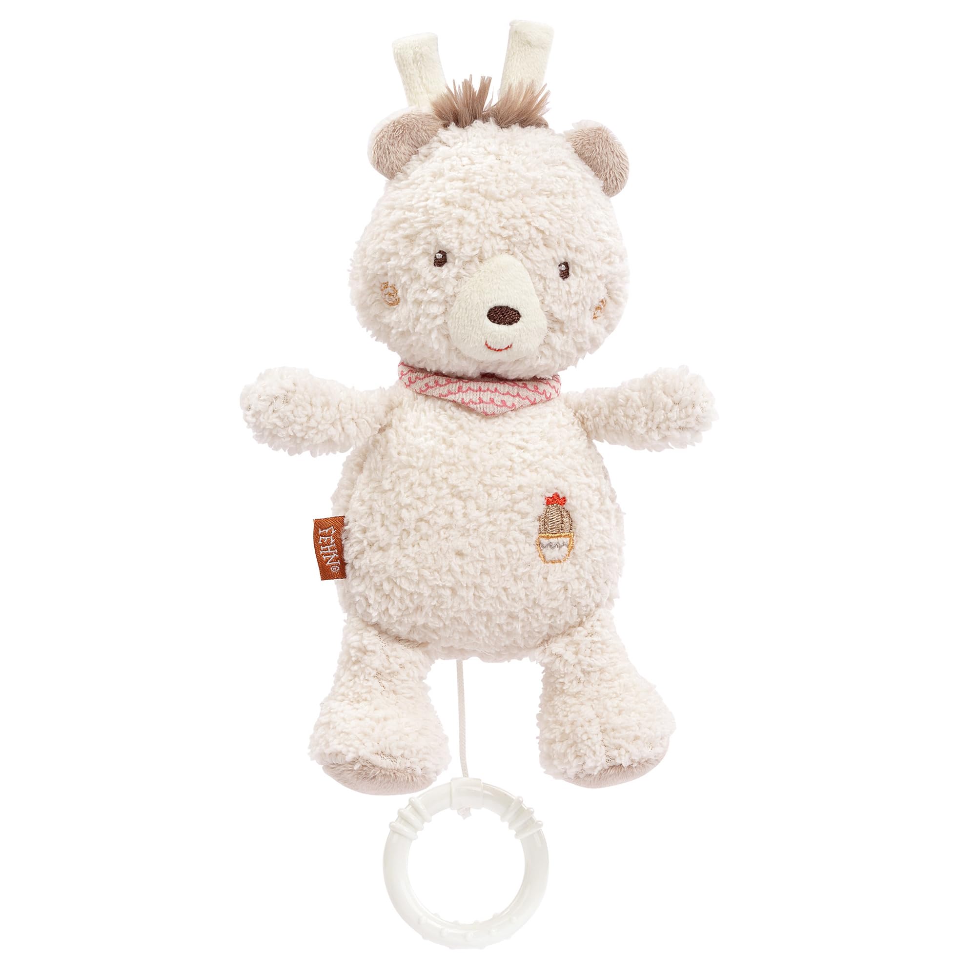 Fehn, boîte à musique ours crème (doudou pour bébé) — cadeau drôle et insolite