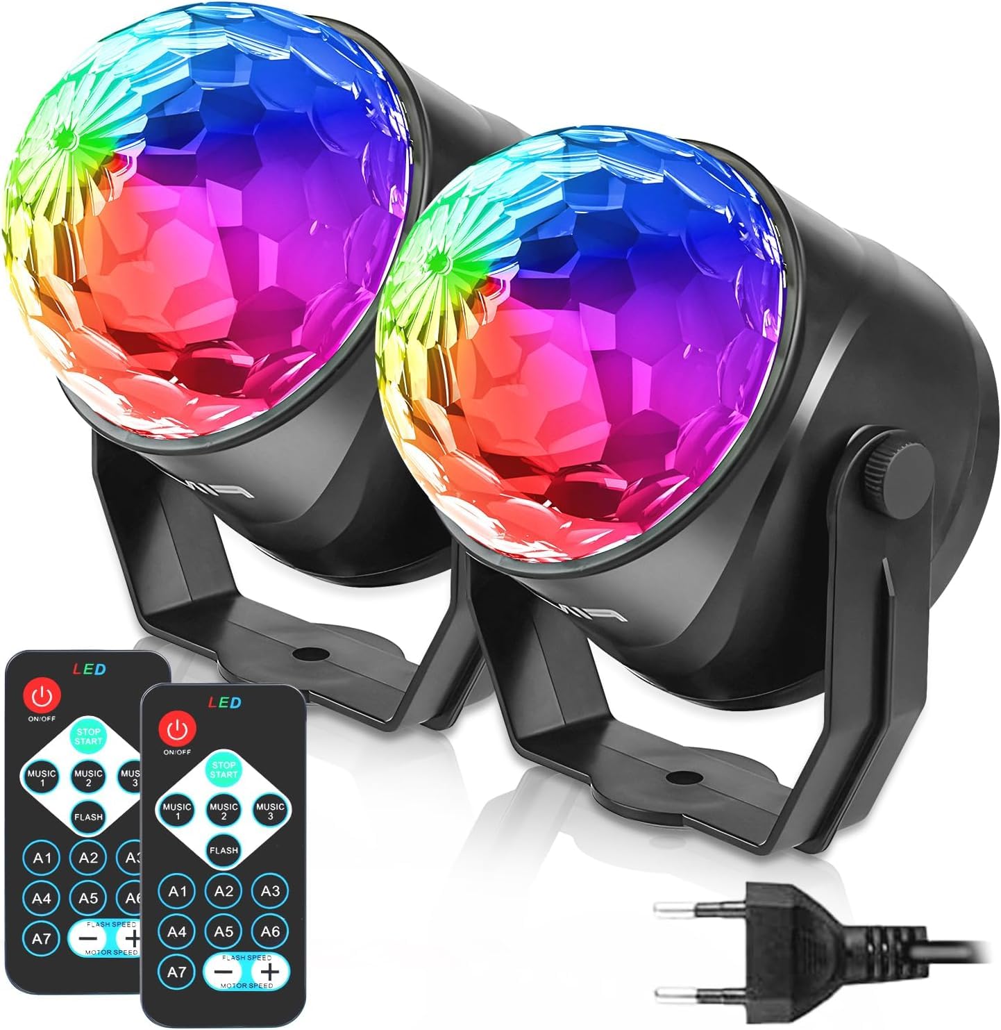 FIMEI, lot de 2 boules disco LED à télécommande — idée cadeau