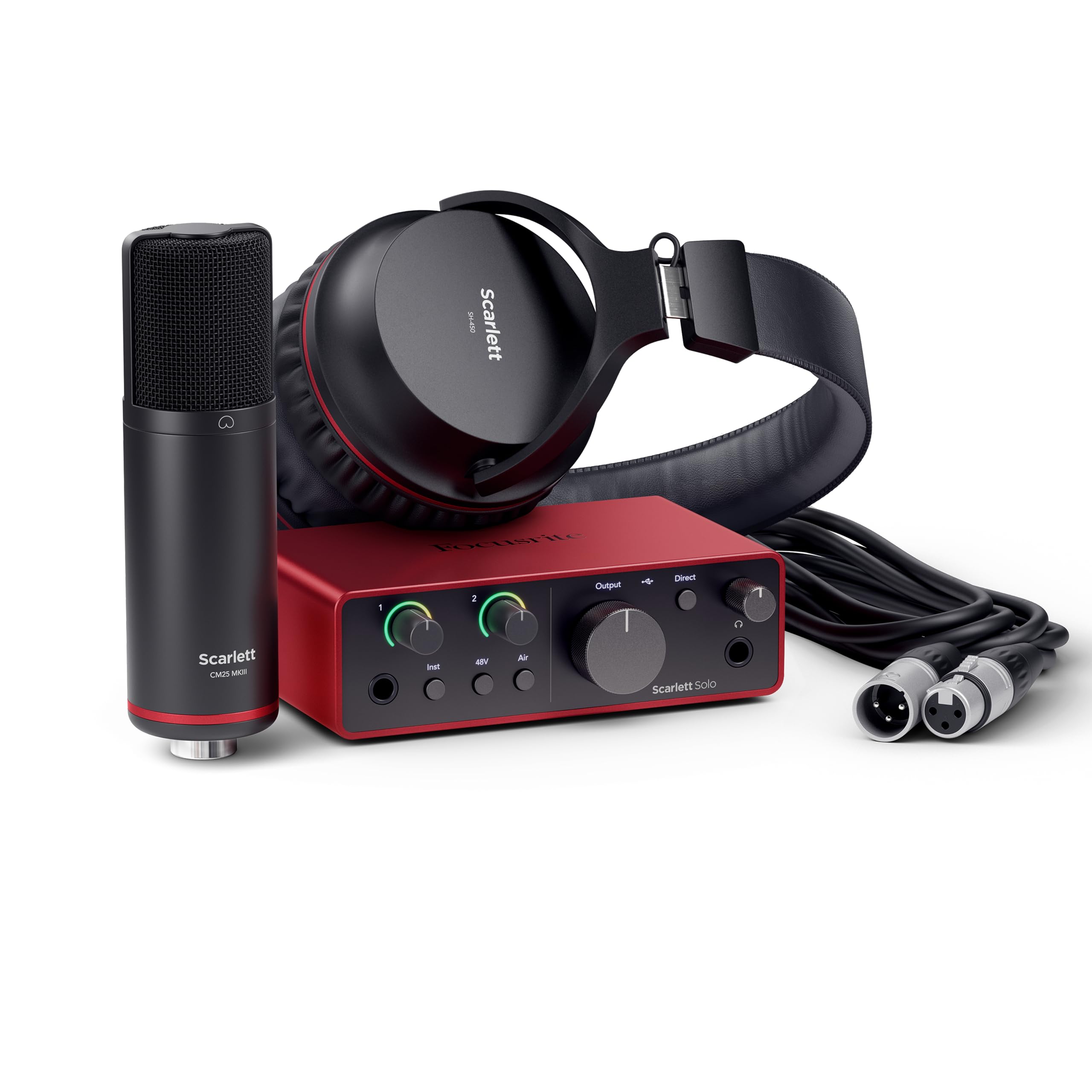 Focusrite Scarlett Solo Studio 4e génération, pack interface audio USB-C — idée cadeau original