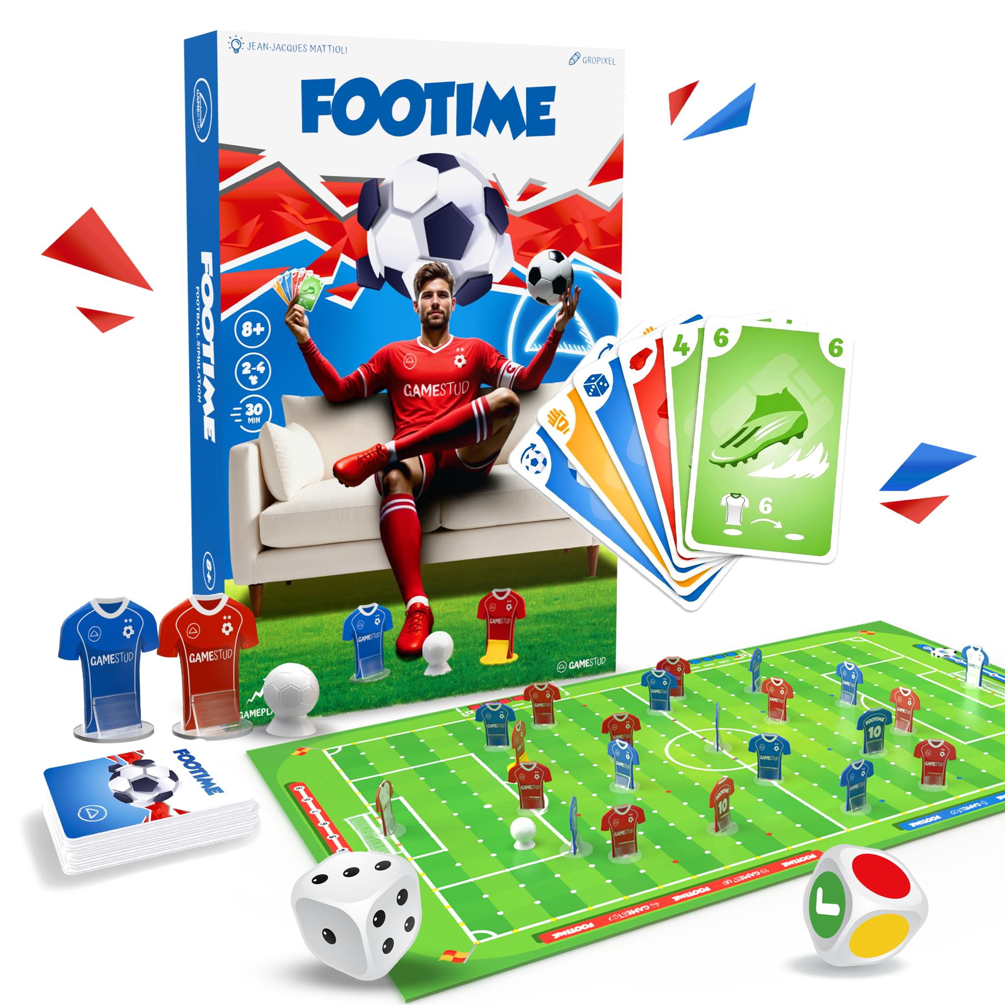 FOOTIME, jeu de société de football (2 à 4 joueurs) — idée cadeau