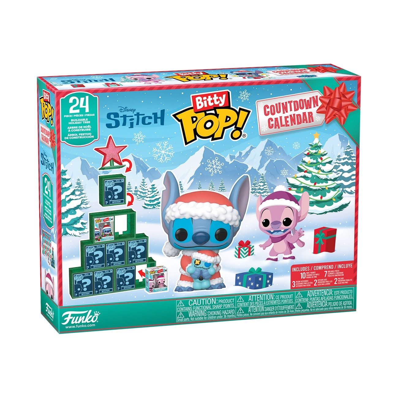 Funko Bitty Pop! Calendrier de l'Avent Lilo & Stitch, 24 mini-figurines — idée cadeau