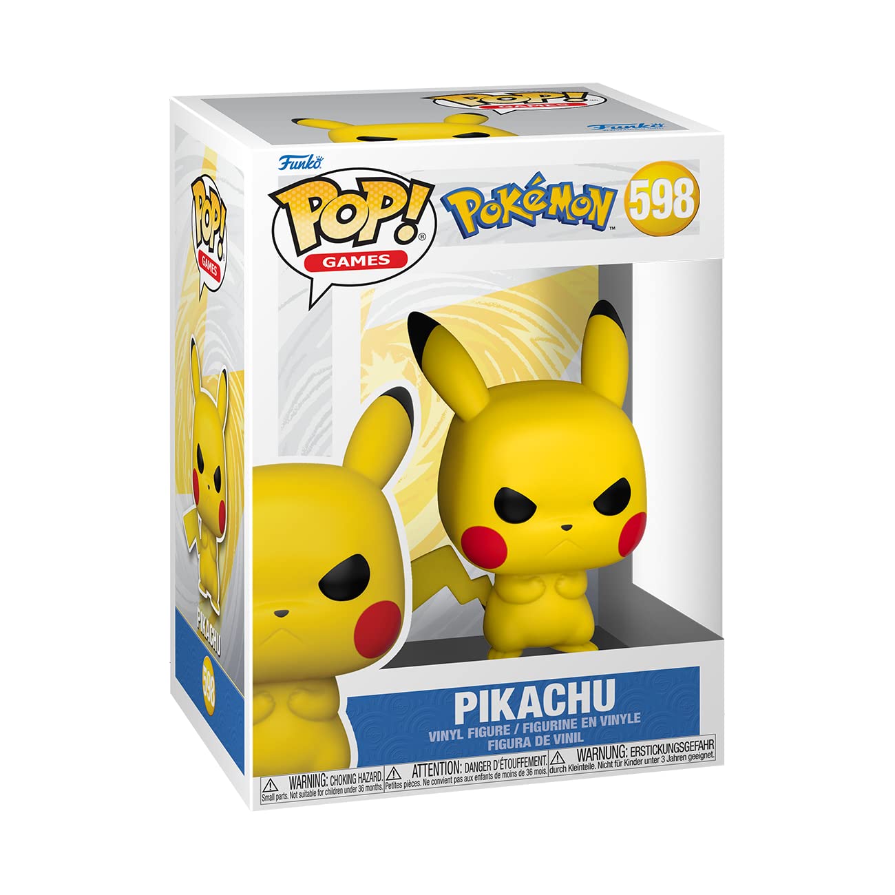 Funko Pop! Pokémon, Pikachu grincheux (exclusivité Amazon) — cadeau drôle