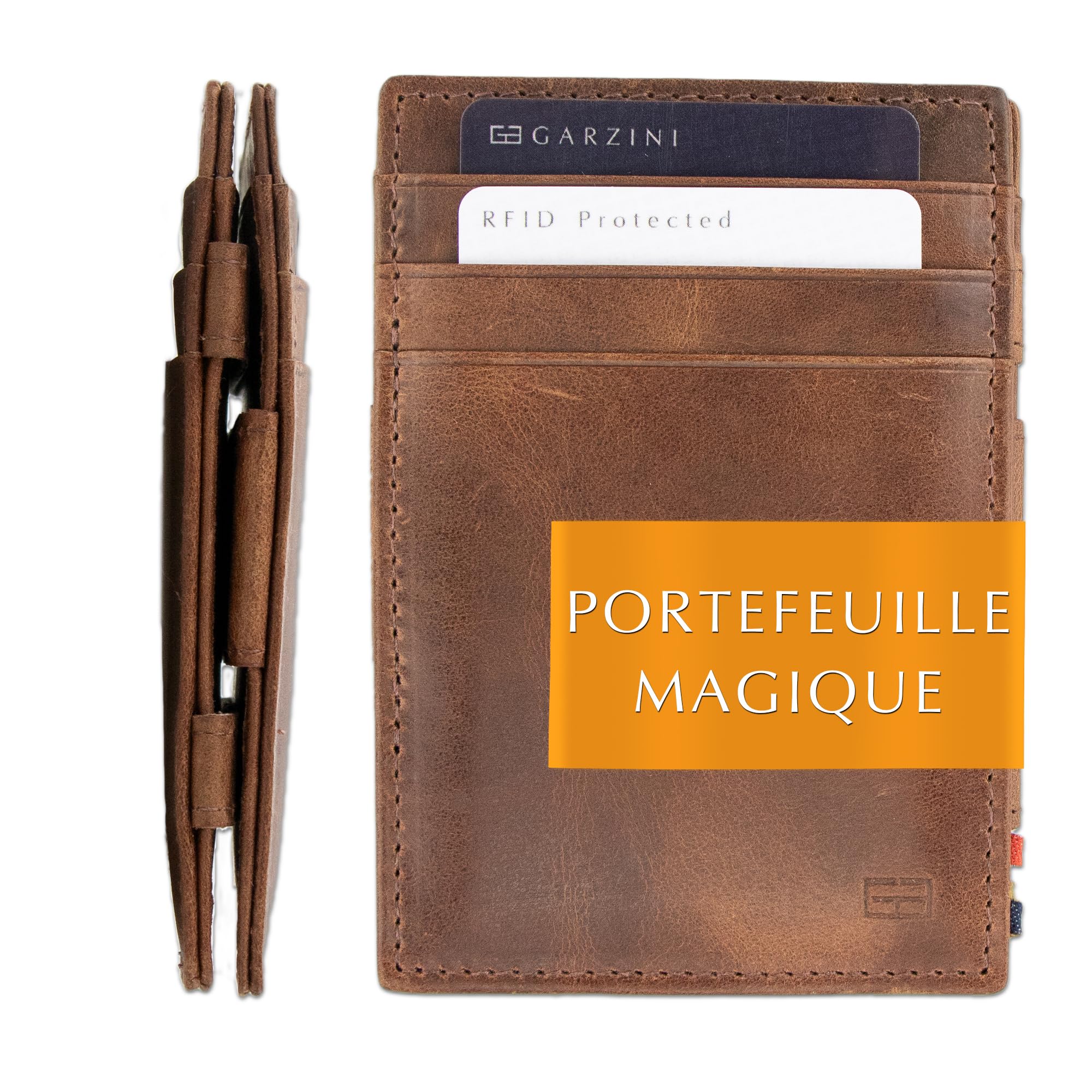 Garzini Magic Wallet, le portefeuille magique en cuir — idée cadeau
