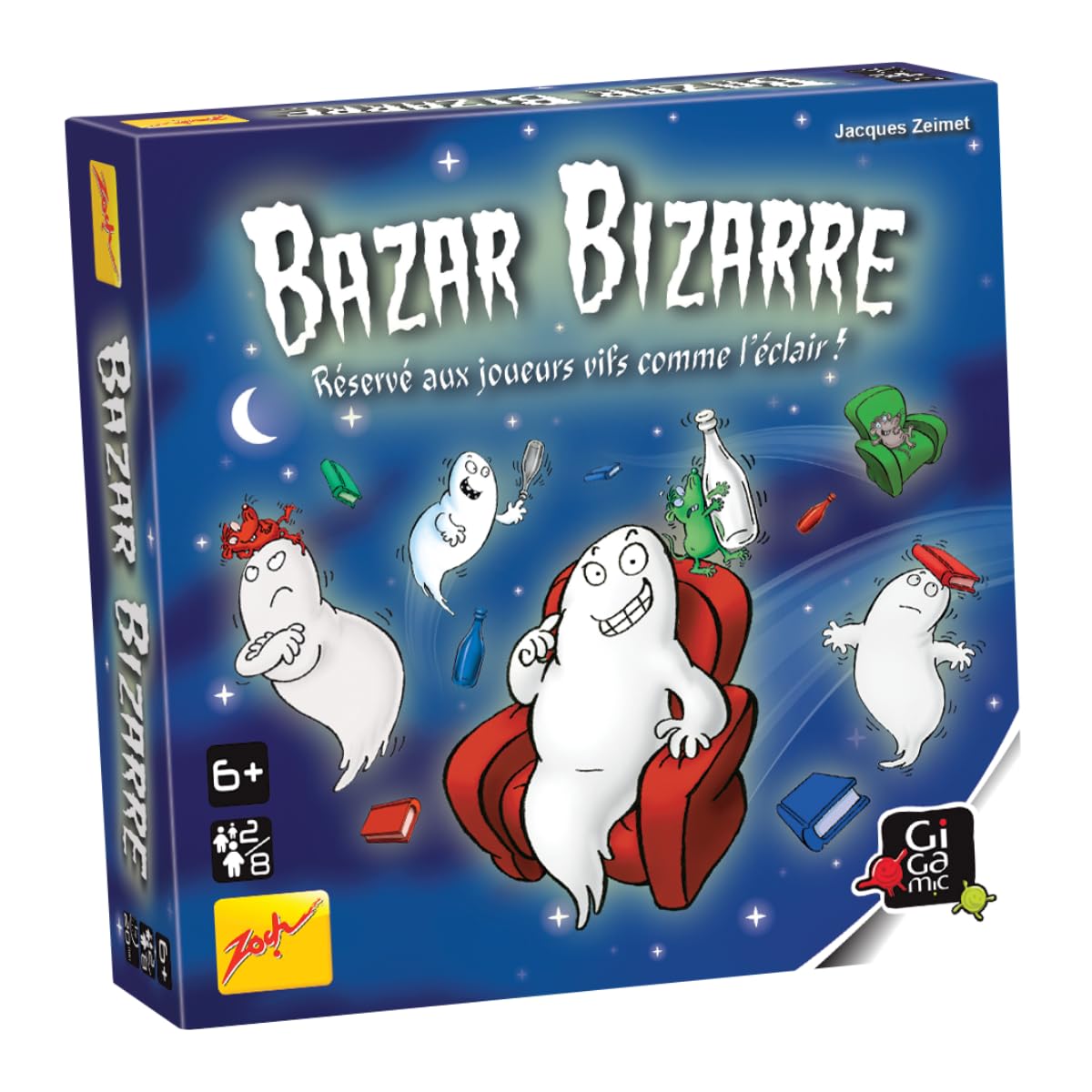 Gigamic Bazar Bizarre, jeu de défis visuels avec figurines en bois — cadeau drôle et insolite