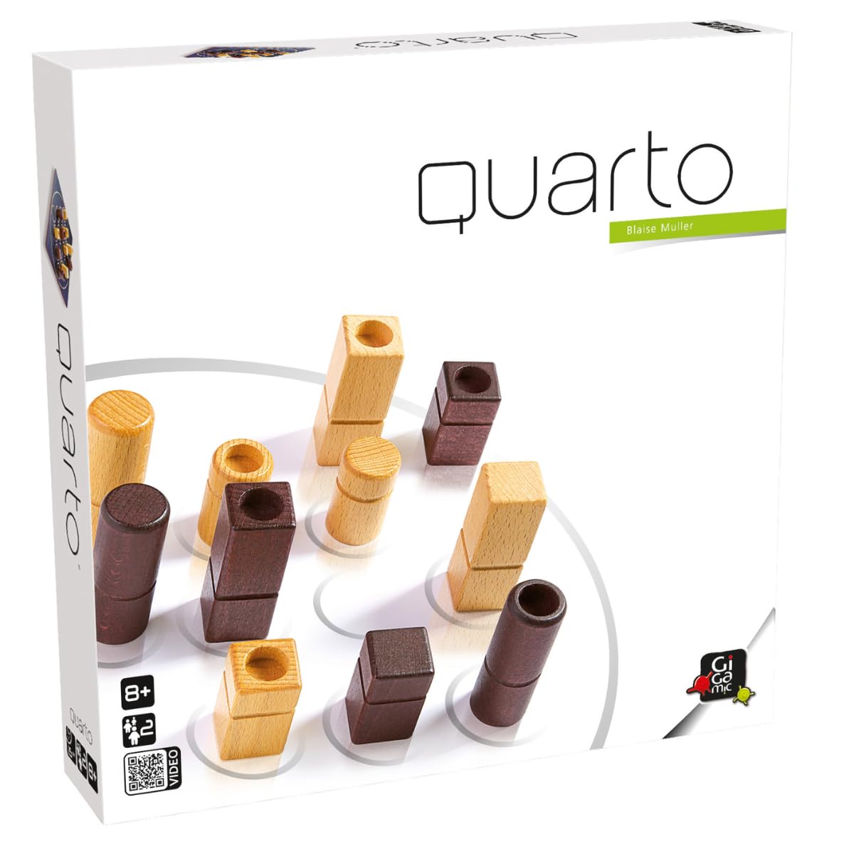 Gigamic Quarto Classic, jeu de stratégie en bois — cadeau drôle et insolite