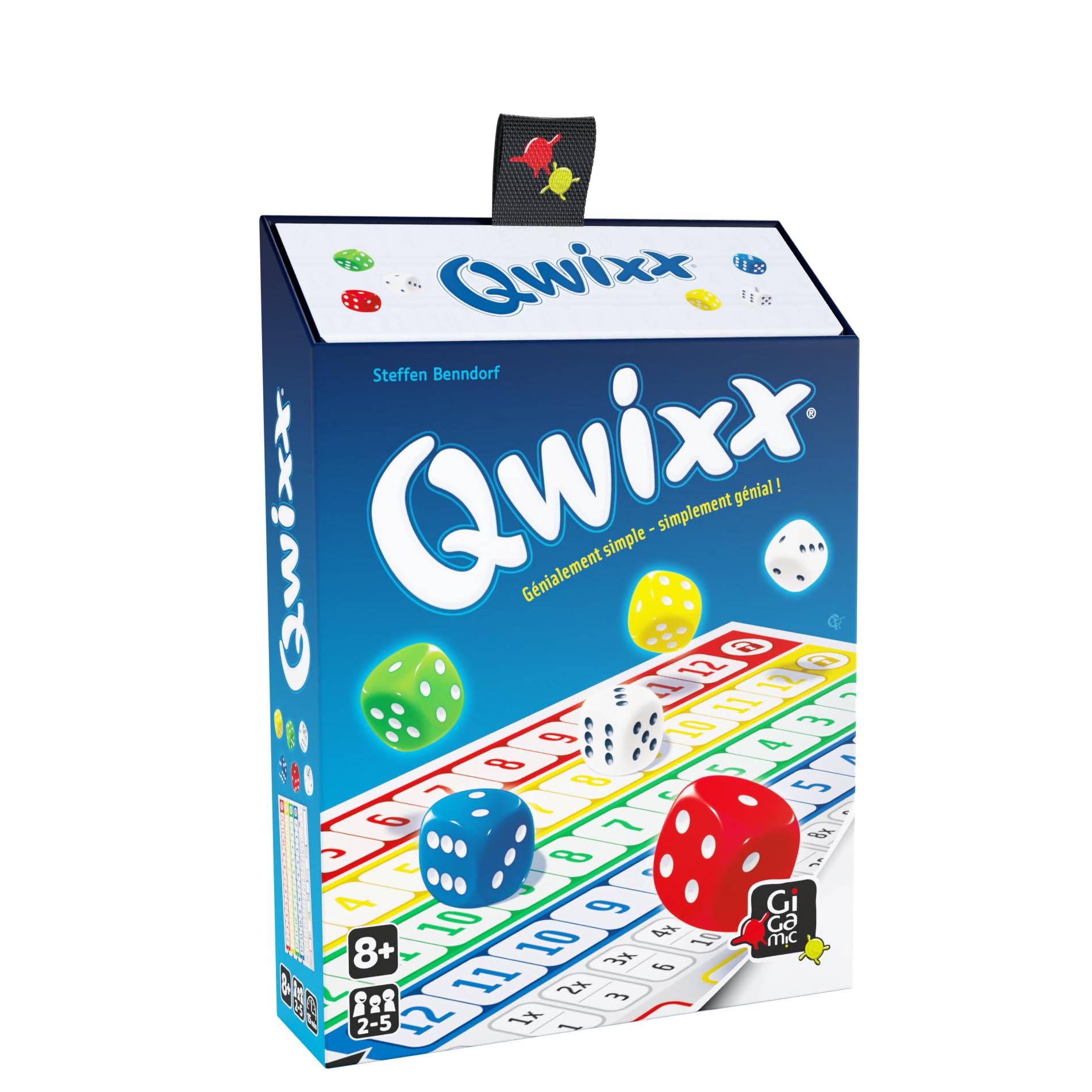 Gigamic Qwixx, jeu de dés à cocher dès 8 ans — cadeau drôle et insolite