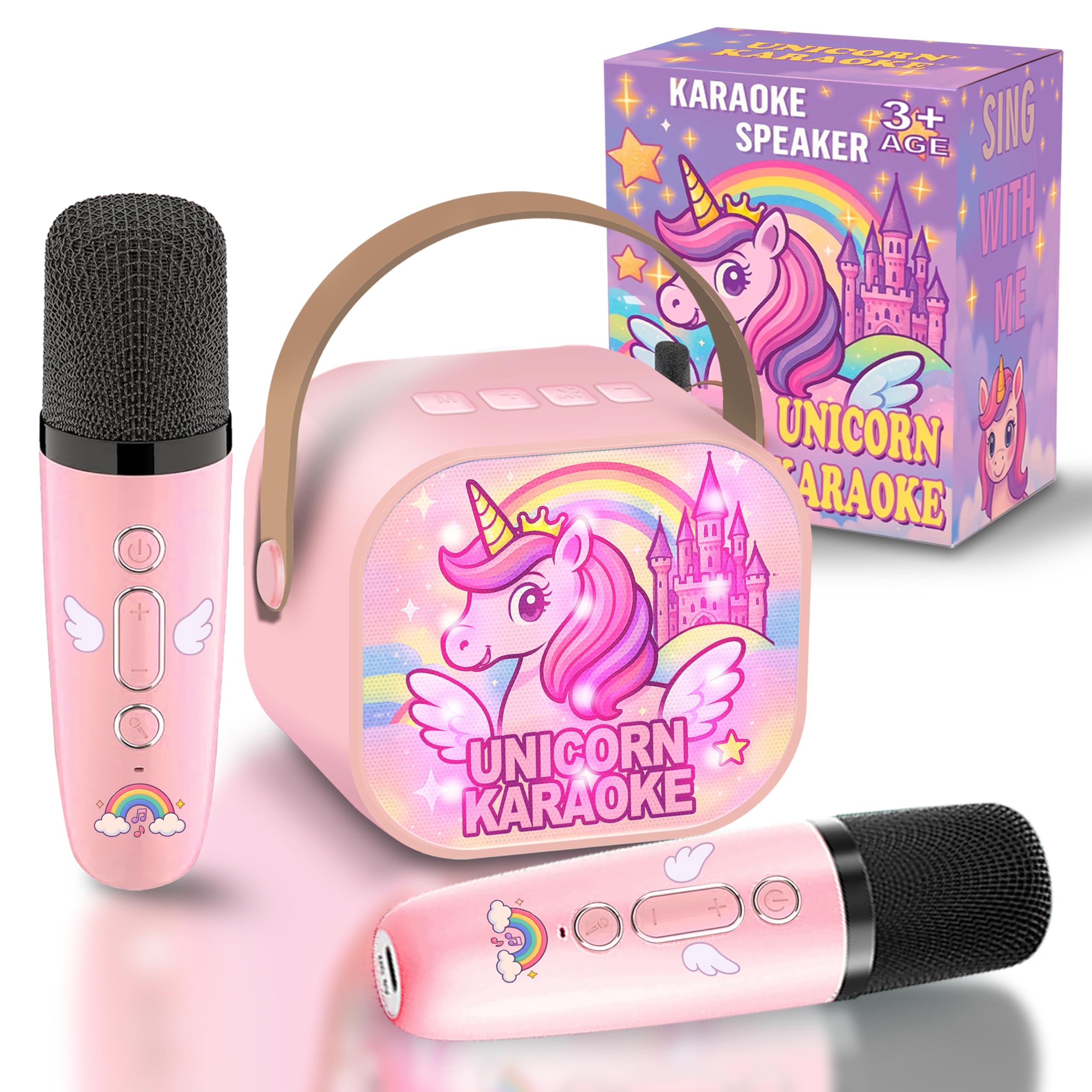 GirliGlee, mini karaoké licorne à deux micros — idée cadeau
